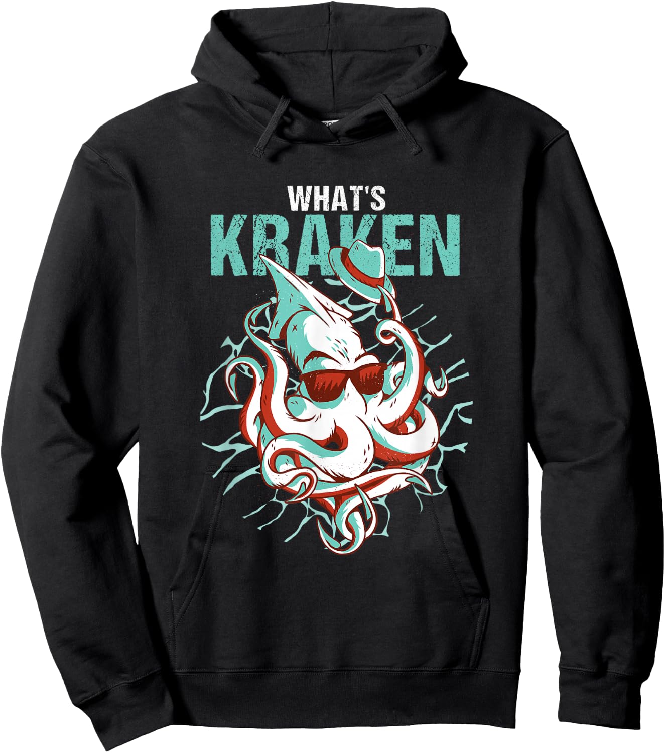 Kraken Ocean Monster Diver Surfer Beach Lover What's Kraken Hoodie - Hoodie | Black