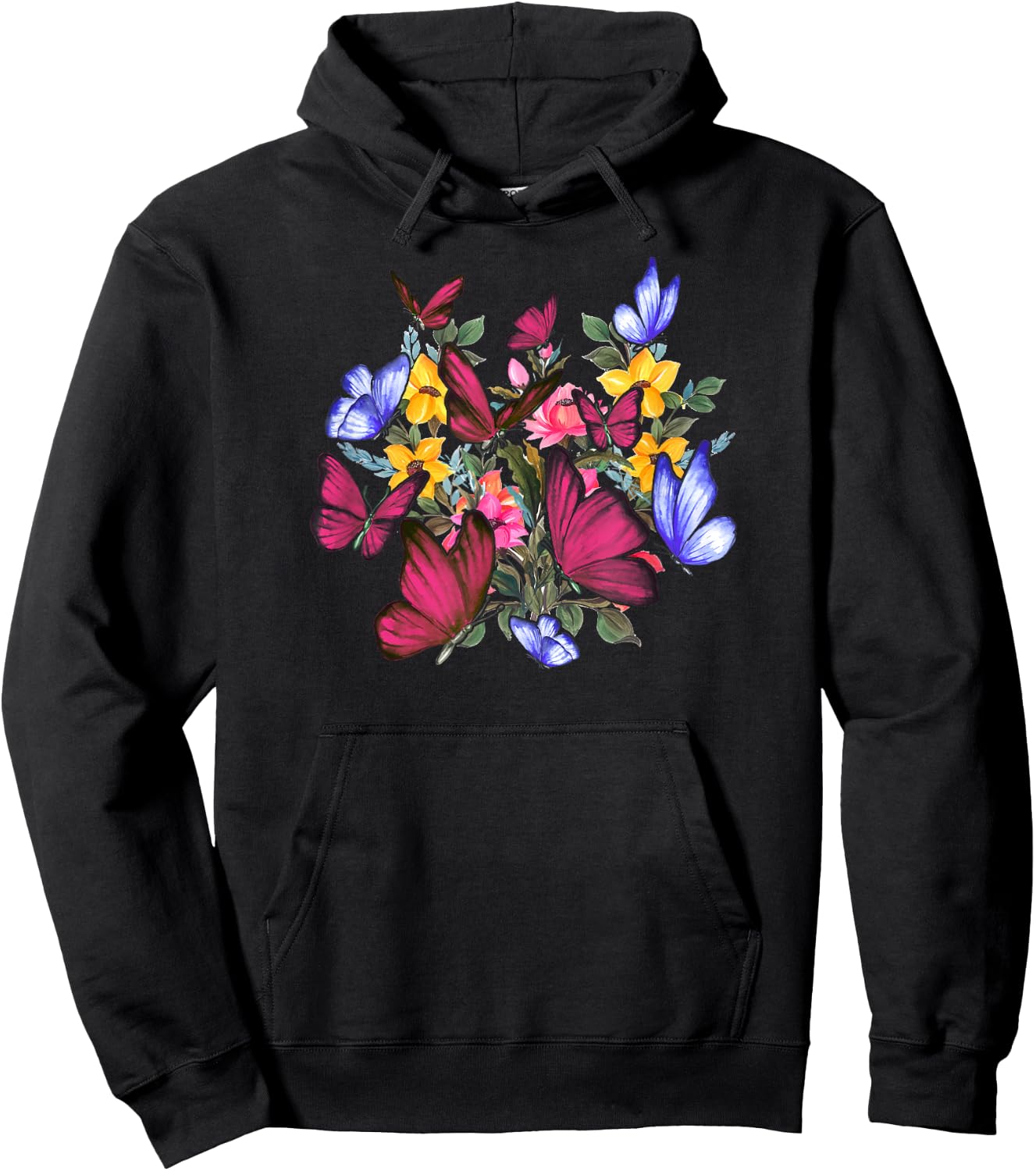 Colorful Cute Butterfly - Butterflies Hoodie - Hoodie | Black