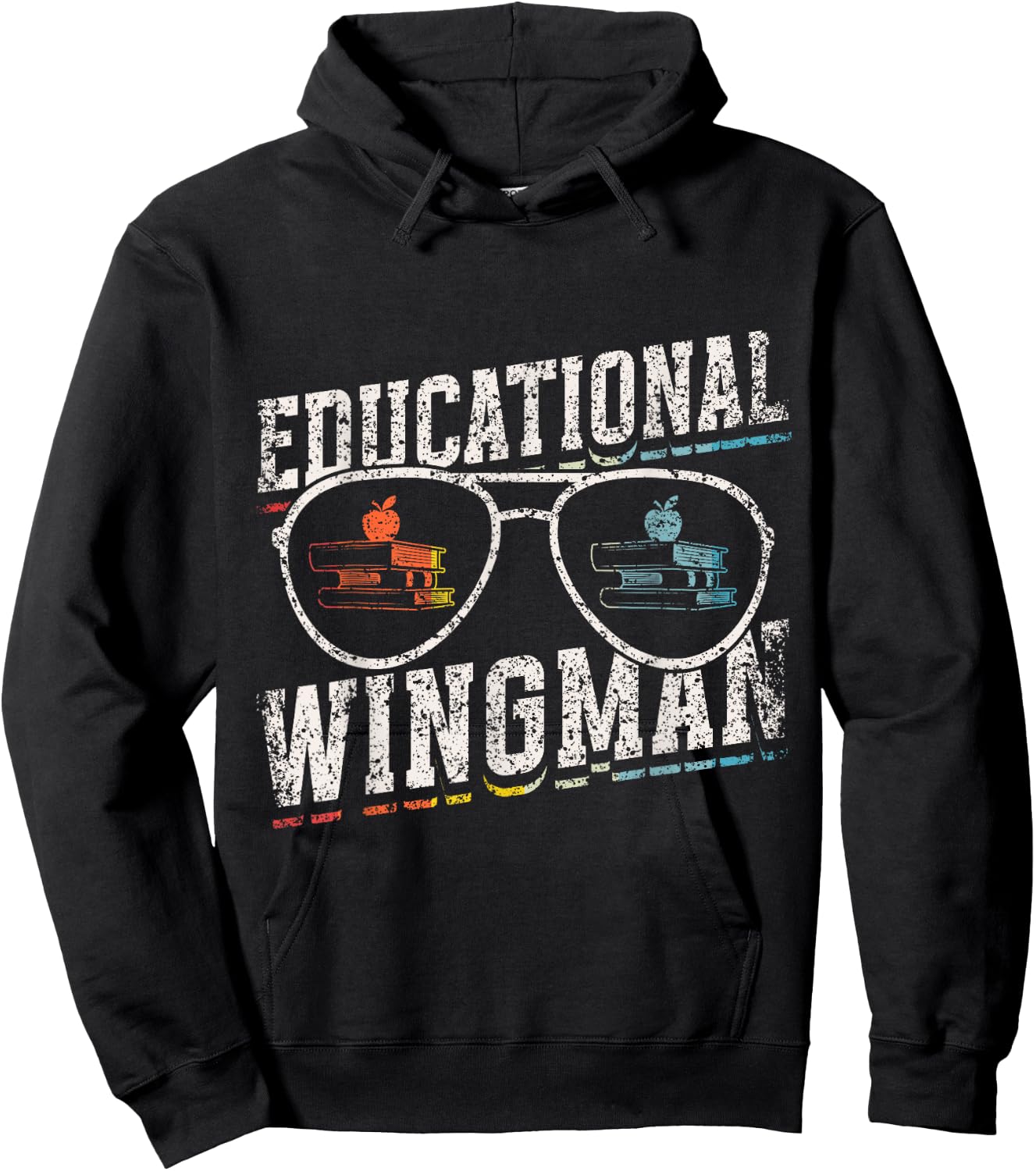Educational Wingman Assisting Teacher Teaching Assistant Hoodie - Hoodie | Black