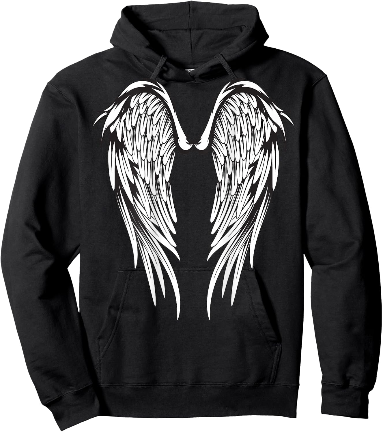 Wings #2 On The Back Side Angel Hoodie - Hoodie | Black