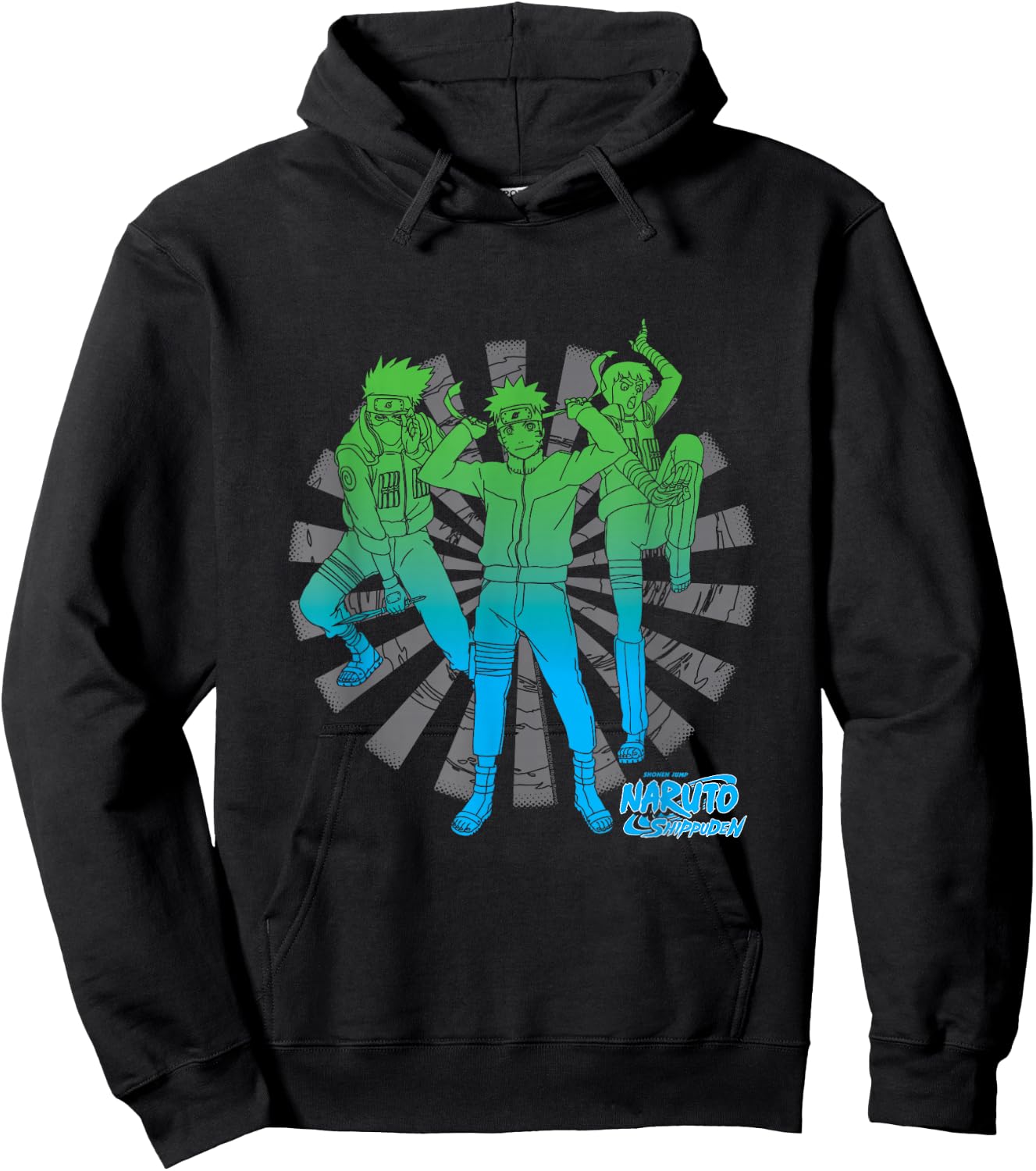 Naruto Shippuden Naruto Rock Lee Kakashi Anime Hoodie - Hoodie | Black