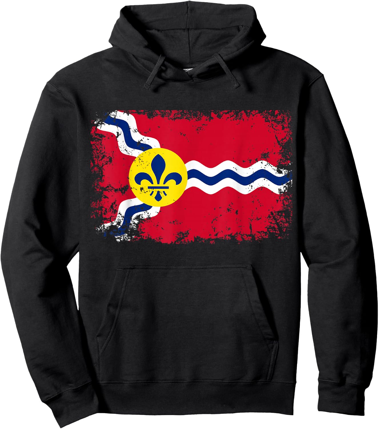 St. Louis STL Flag Hoodie - Hoodie | Black