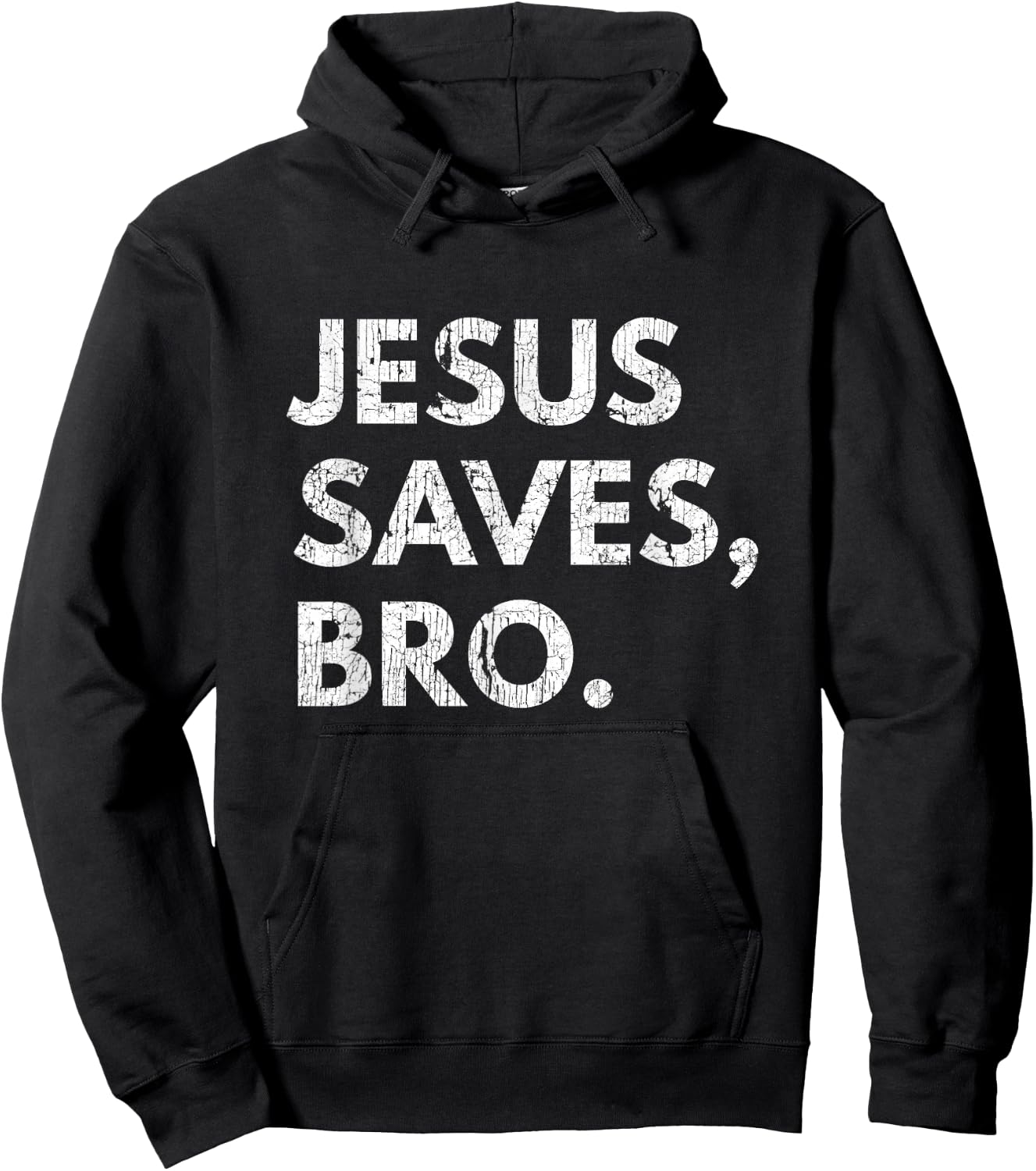 Jesus Saves Bro Vintage Pro Christian Religious Believer Hoodie - Hoodie | Black