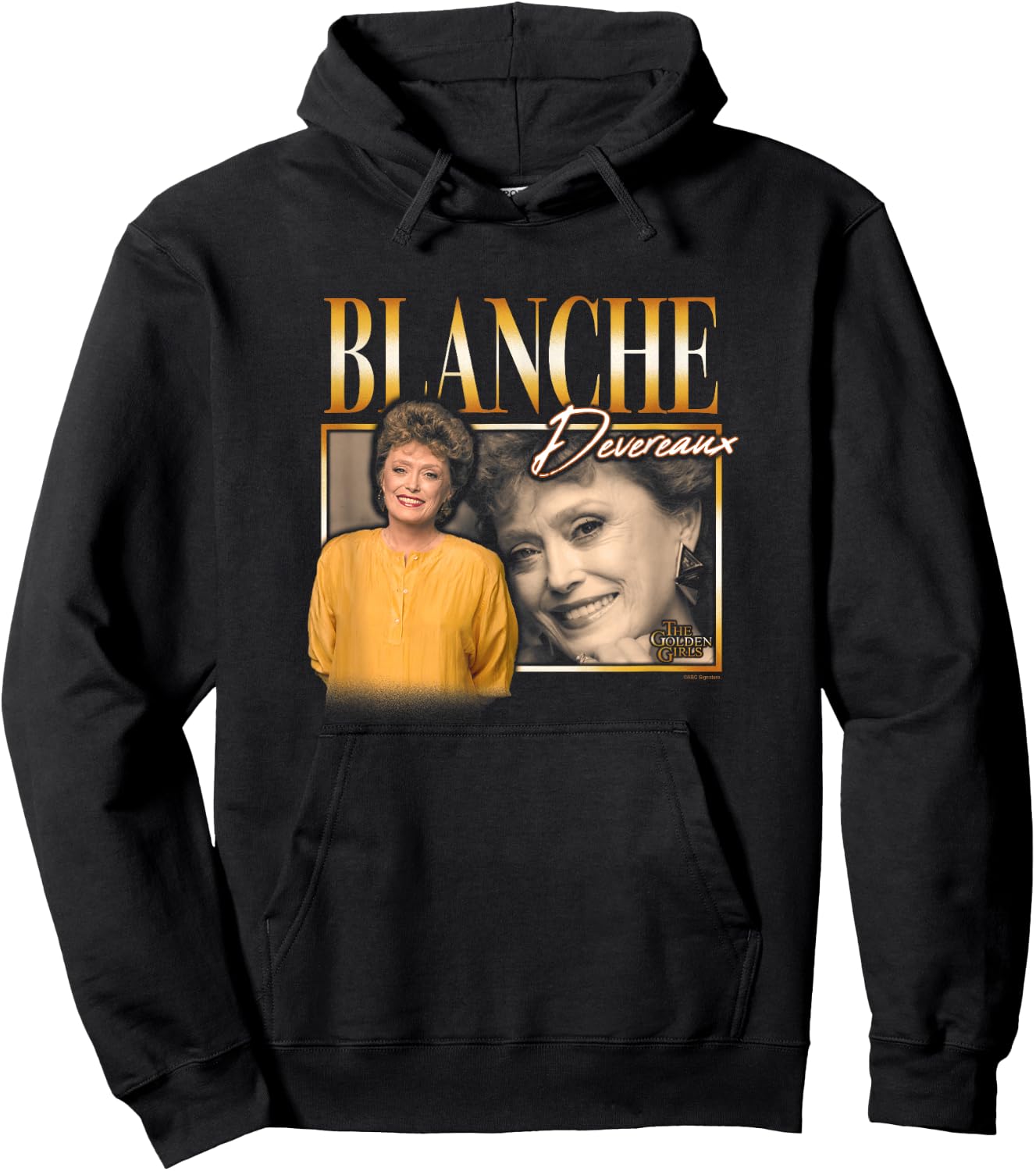 The Golden Girls Iconic Blanche Devereaux 90s Retro Portrait Hoodie - Hoodie | Black