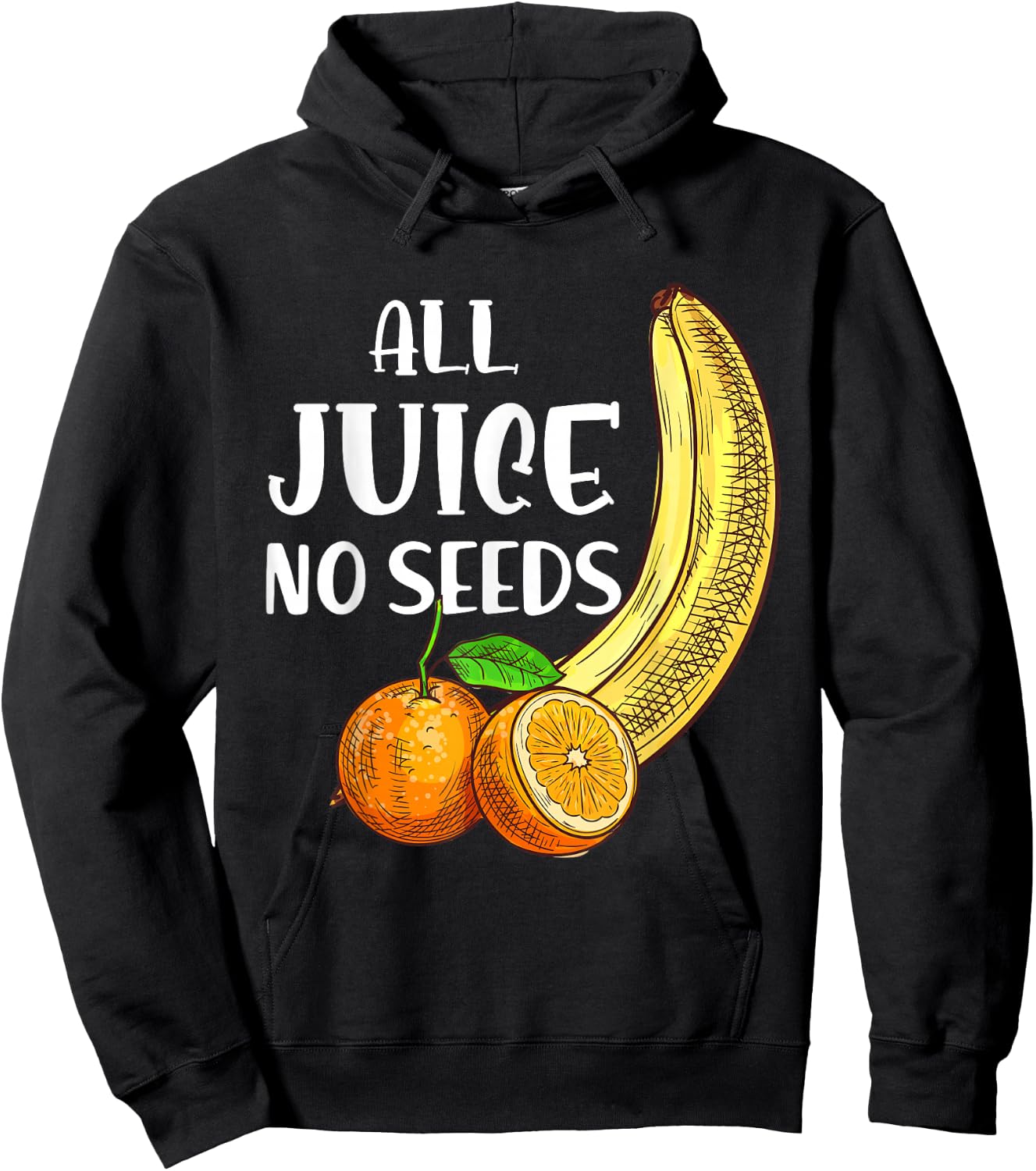Funny Vasectomy - All Juice No Seed Hoodie - Hoodie | Black