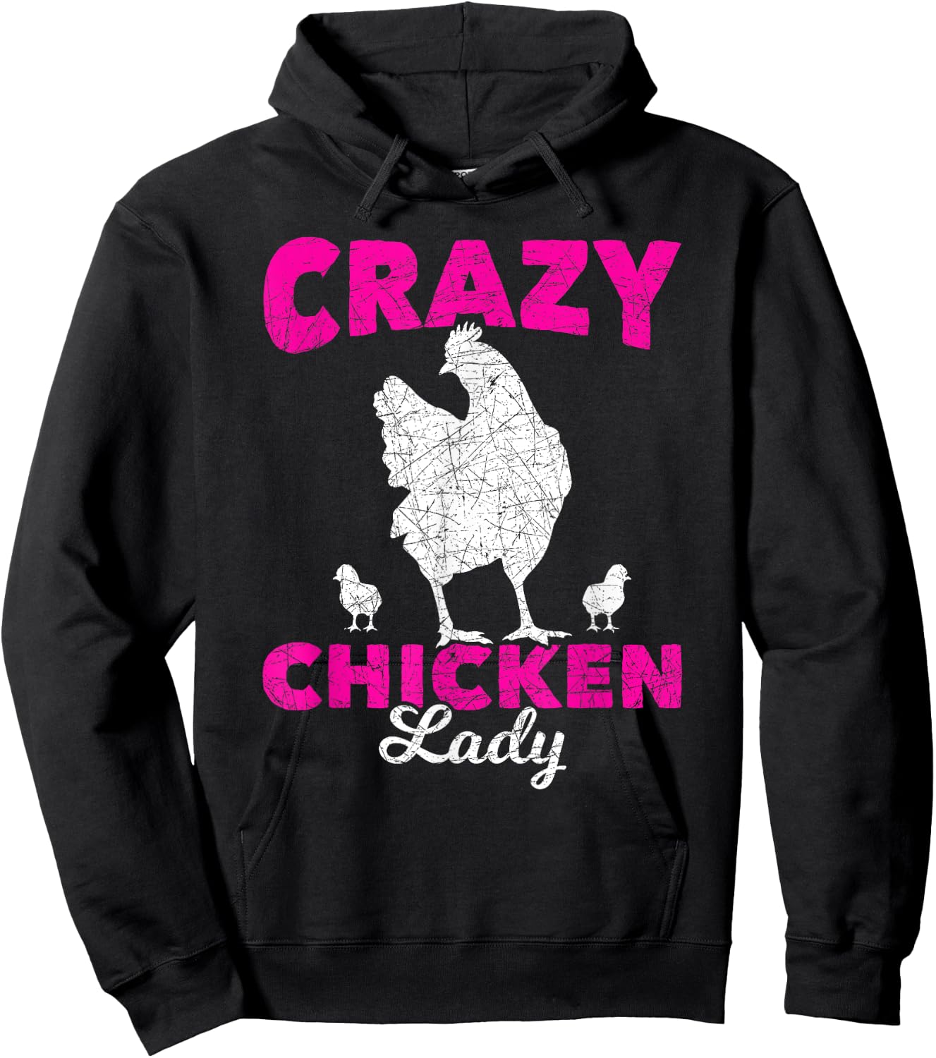 Crazy Chicken Lady Chicken Hoodie - Hoodie | Black