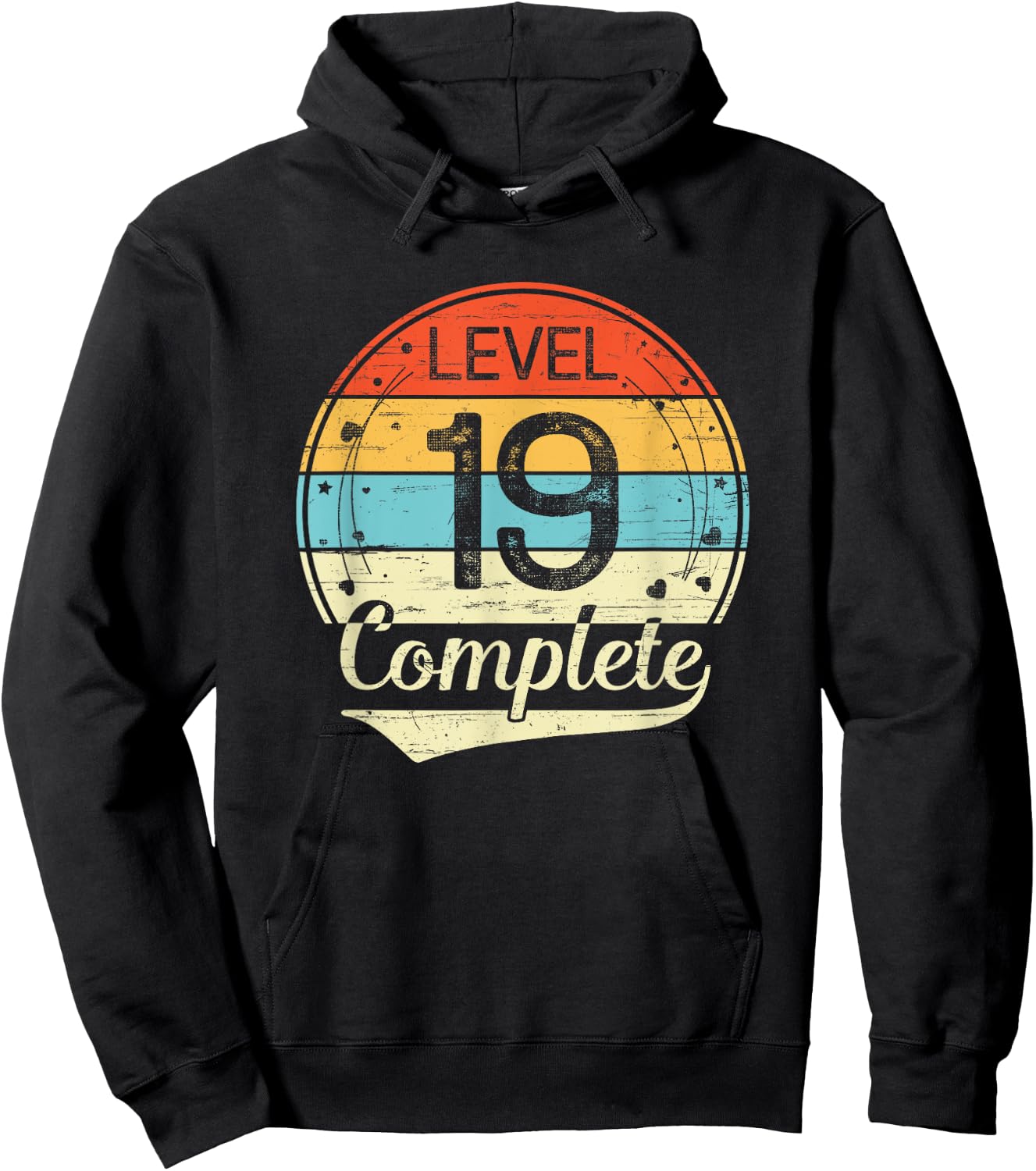Level 19 Complete Retro 19th Wedding Anniversary Hoodie - Hoodie | Black