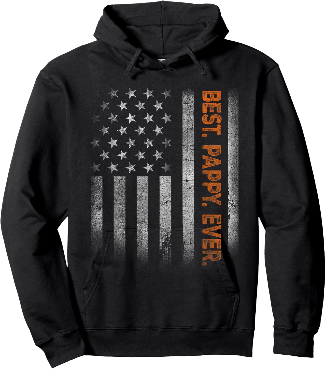 Pappy American Flag Father's Day For Pappy From Daughter Hoodie - Hoodie | Black
