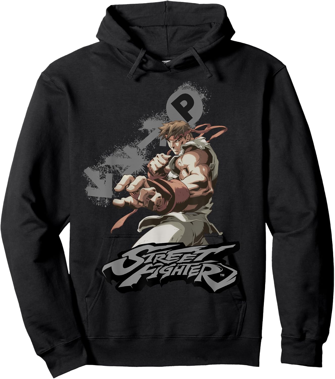 Street Fighter Ryu Portrait Fireball Epic Showdown Gamer Hoodie - Hoodie | Black