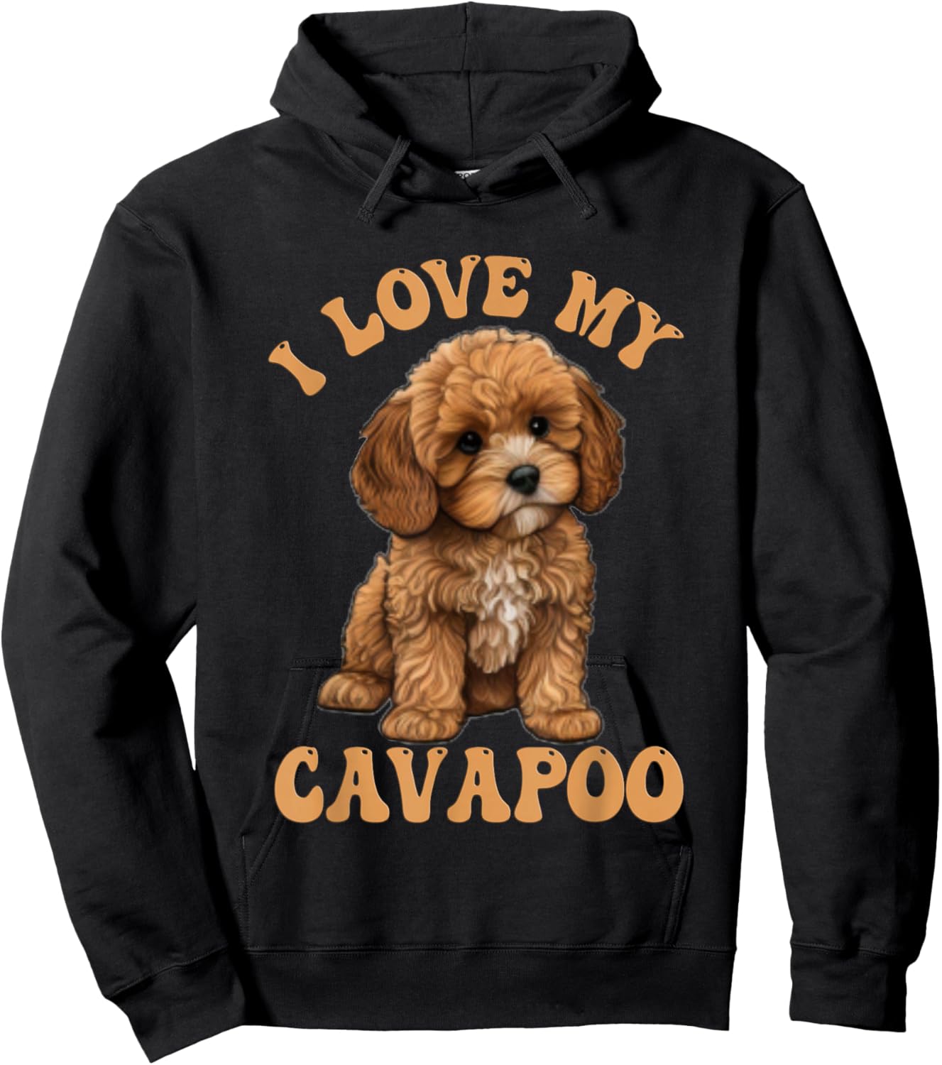 I Love My Cavapoo Santa Christmas Xmas Dog for mom dad Kids Hoodie - Hoodie | Black