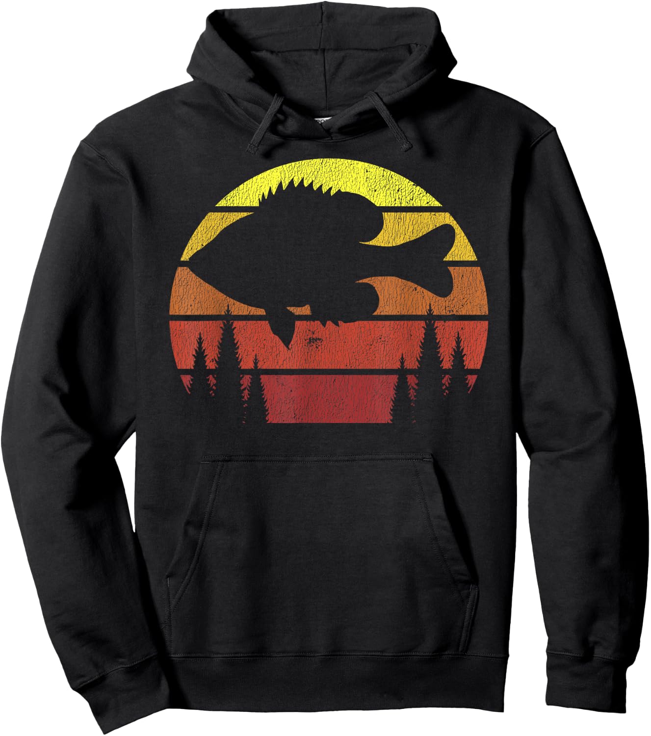 Northern Outdoors Bluegill Co. Men's Adult Retro Fishing Panfish - Black, Small Hoodie - Hoodie | Black