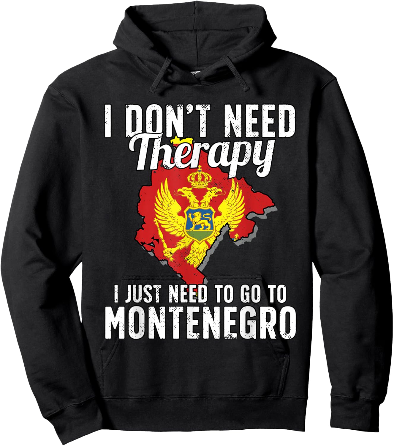 Montenegrin Flag I Montenegro Flag I Vacation Montenegro Hoodie - Hoodie | Black