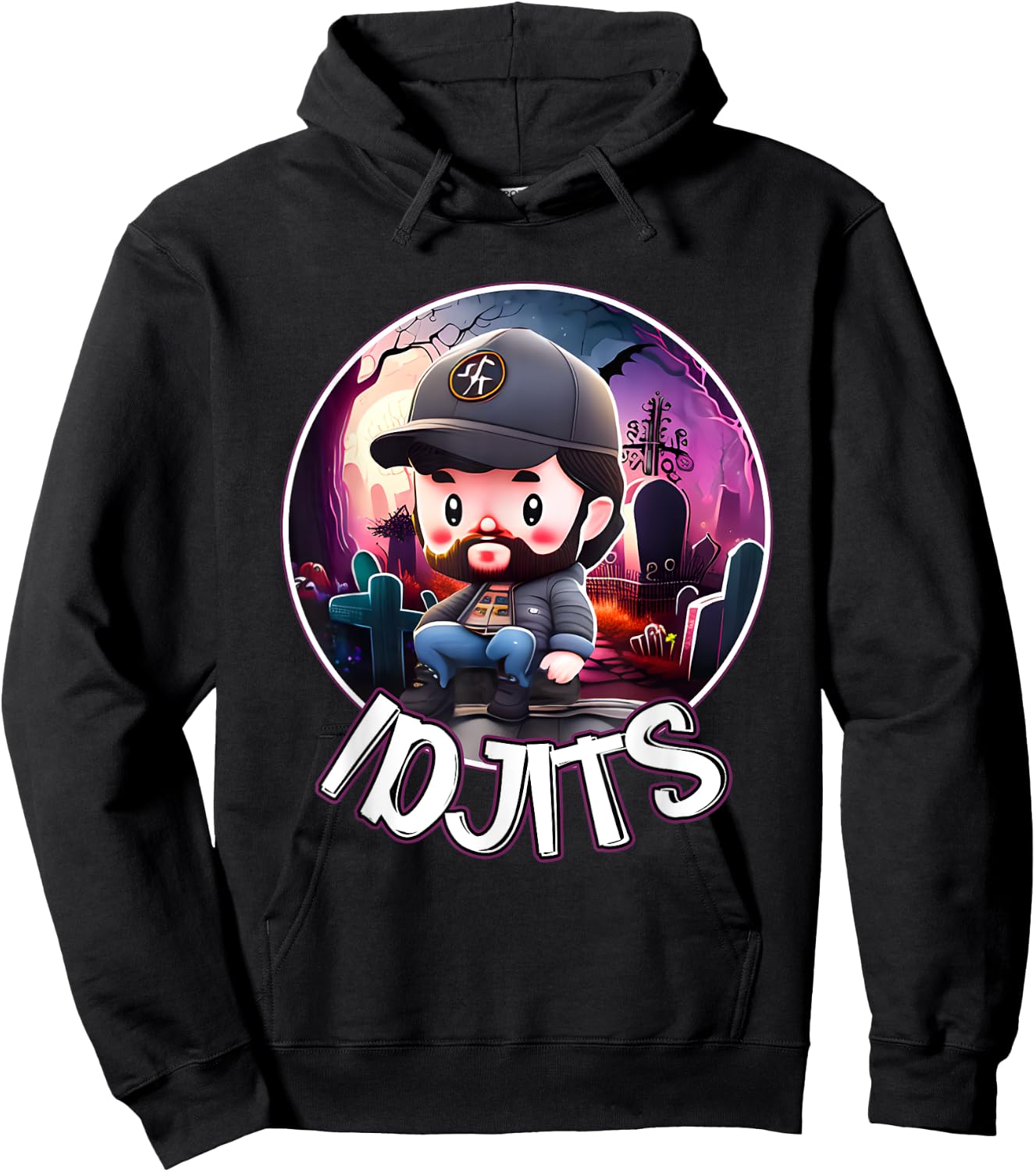Idjits Cute Funny Bobby SPN Reference Hoodie - Hoodie | Black
