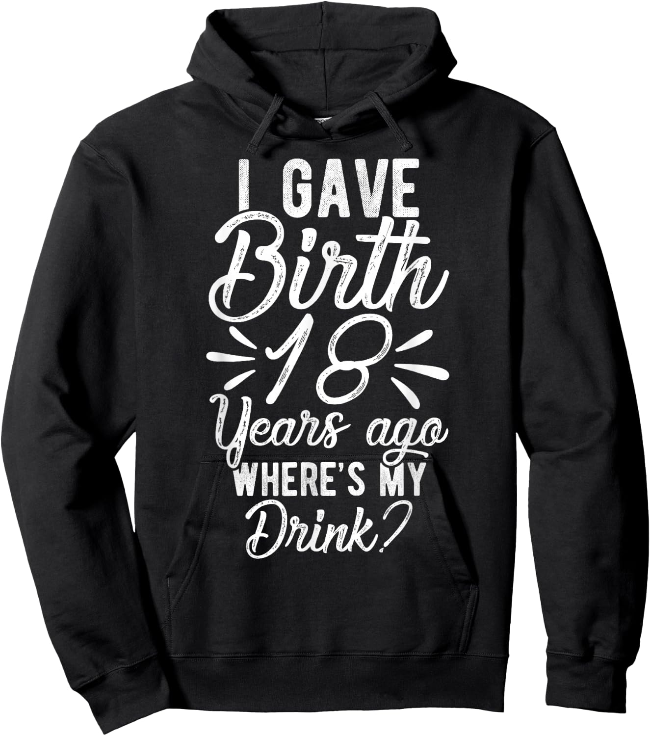 18th Birthday Mom of 18 Year Old Son Daughter Birthday Hoodie - Hoodie | Black