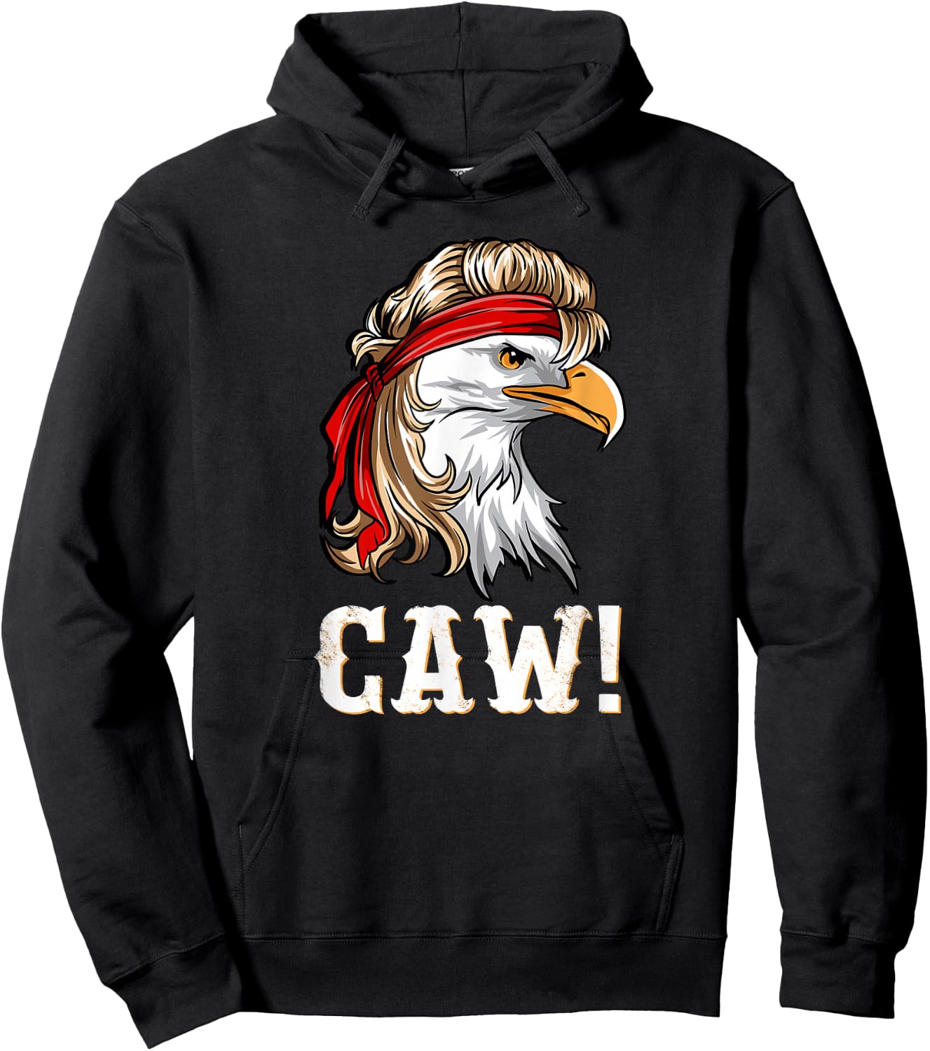 Funny Patriotic Eagle Caw 4th of July American Flag USA Kids Men Hoodie - Hoodie | Black