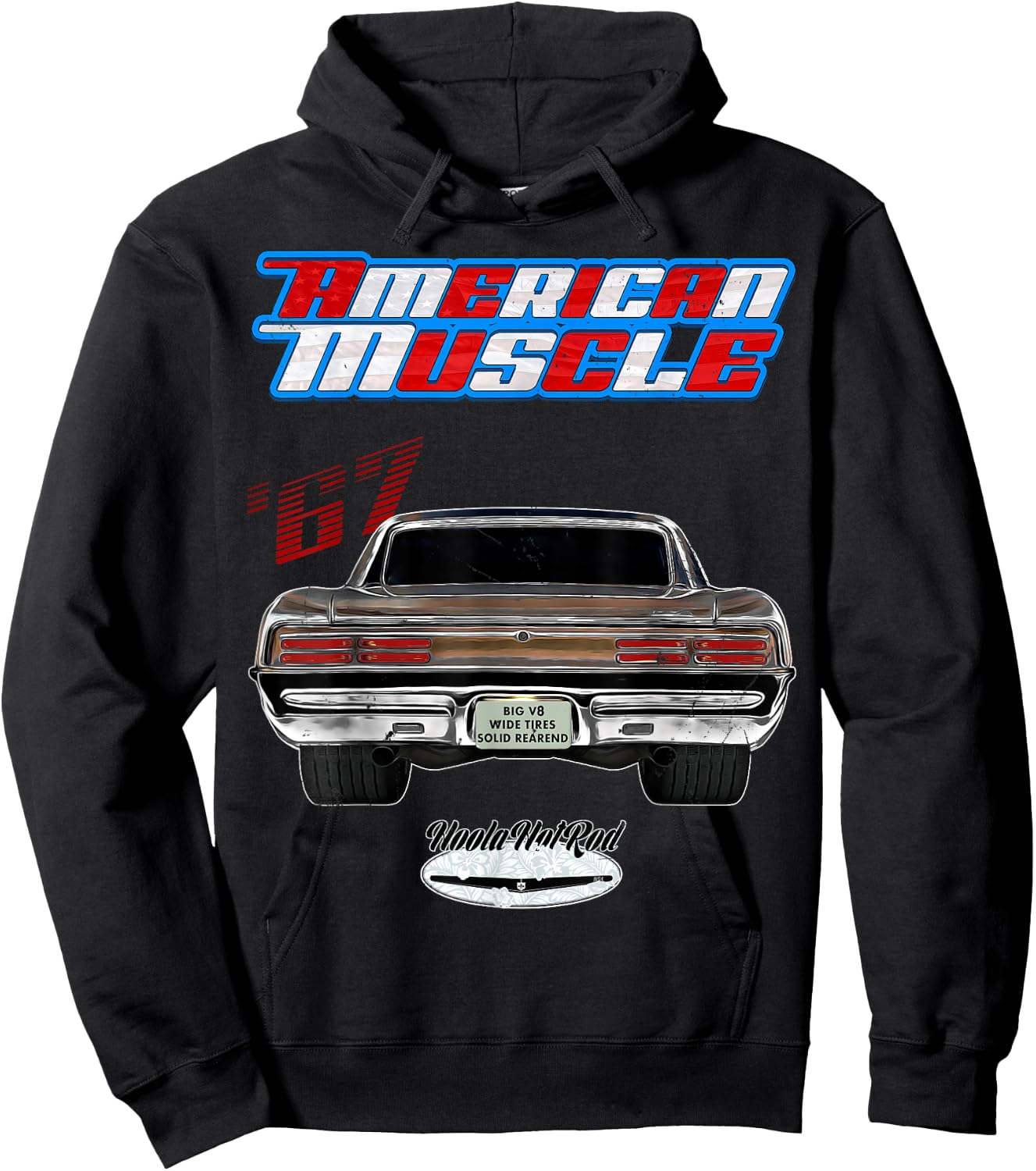 1967 GTO,Tempest,Muscle Car,Hot Rod,Rockabilly,distressed Hoodie - Hoodie | Black