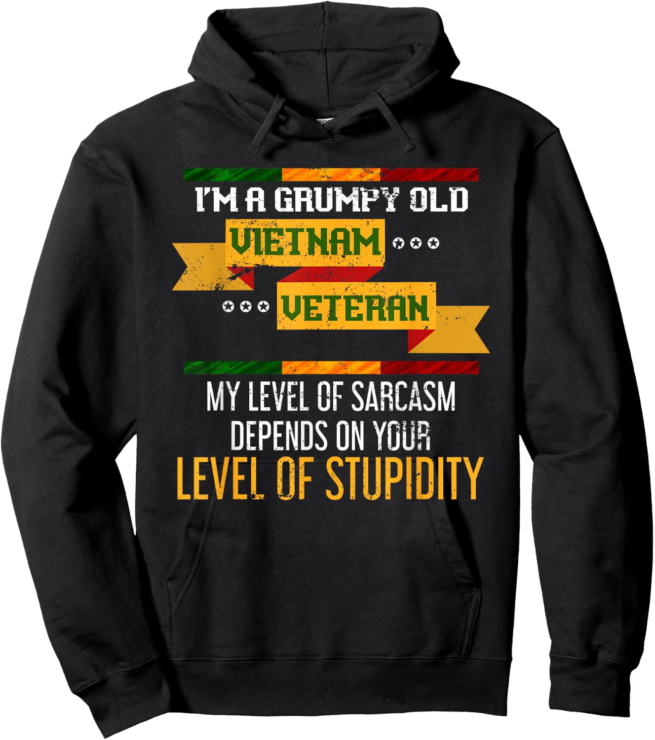 Funny Im A Grumpy Old Vietnam Veteran Hoodie - Hoodie | Black