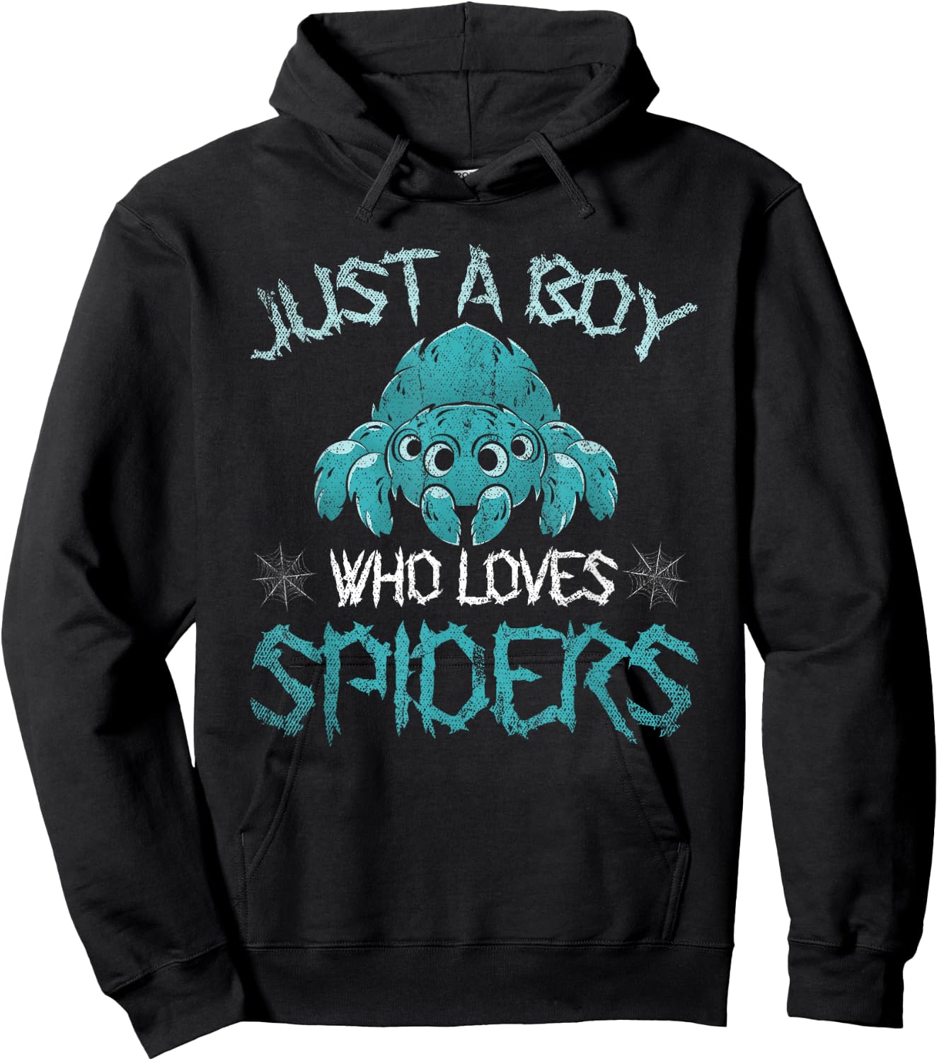 Arachnid Men Boys Gift Just A Boy Who Loves Spiders Hoodie - Hoodie | Black