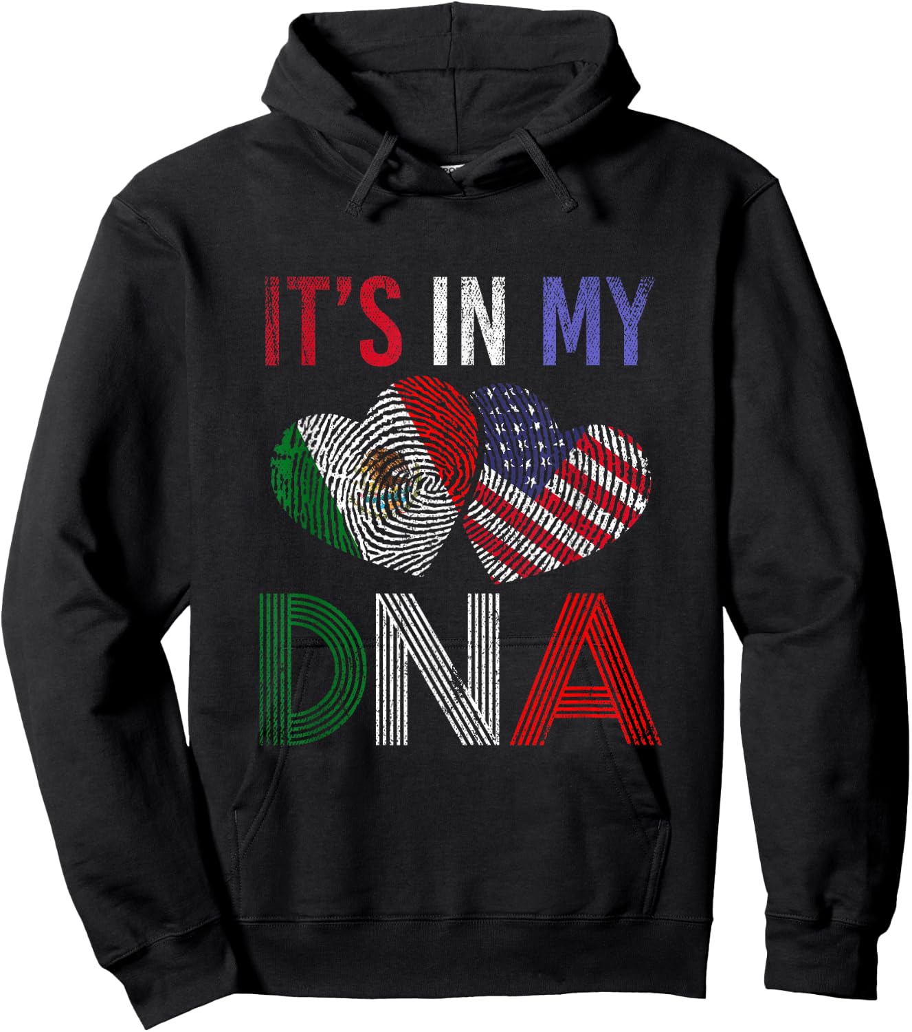 It's in my DNA USA Mexico Hoodie - Hoodie | Black