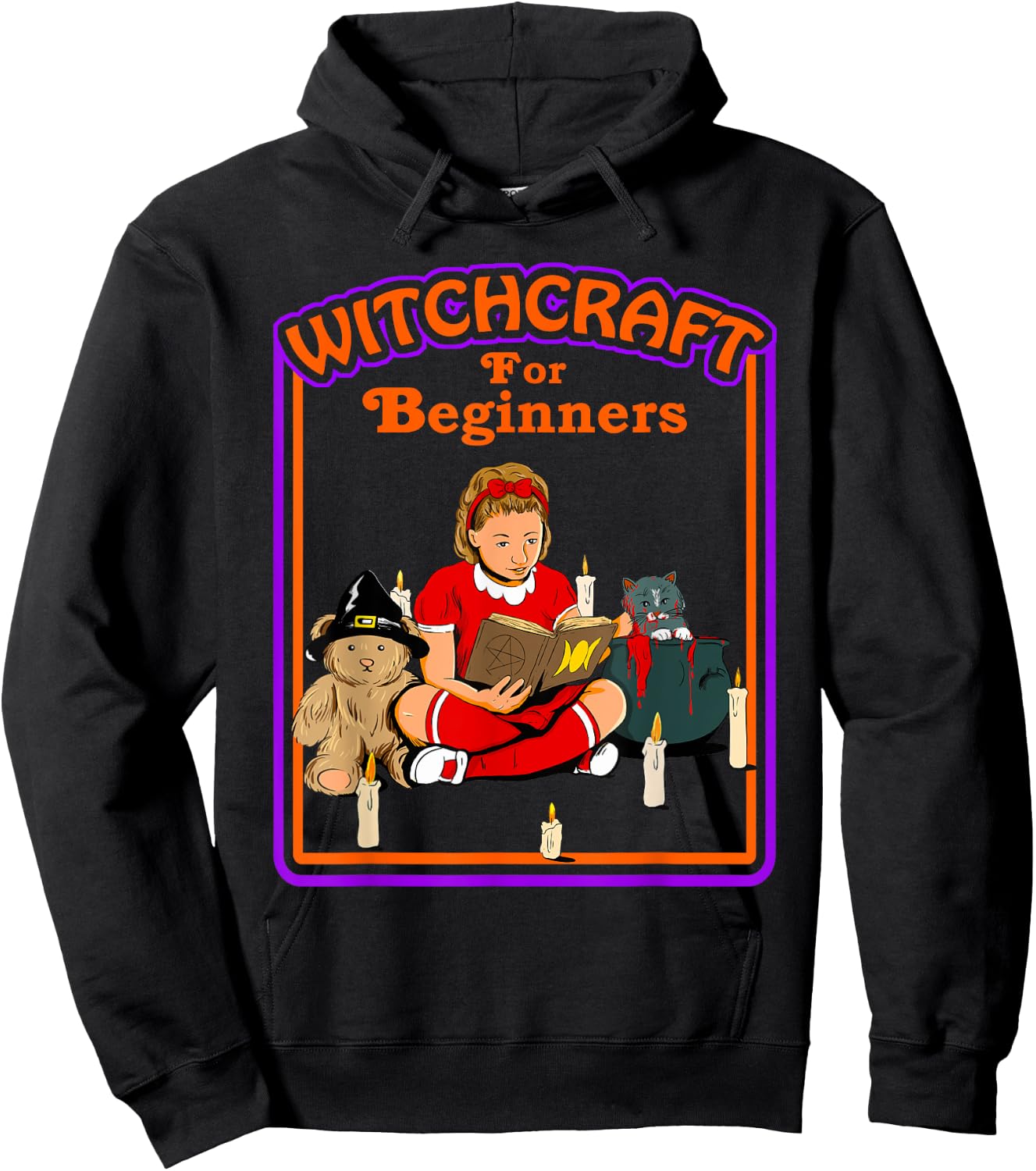 Witchcraft for Beginners Funny Sarcastic Retro Vintage Style Hoodie - Hoodie | Black