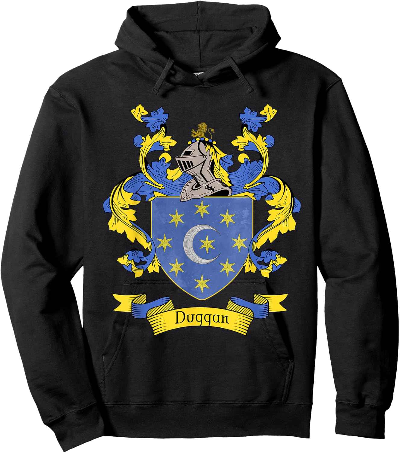 Duggan Coat of Arms | Duggan Surname Family Crest Hoodie - Hoodie | Black