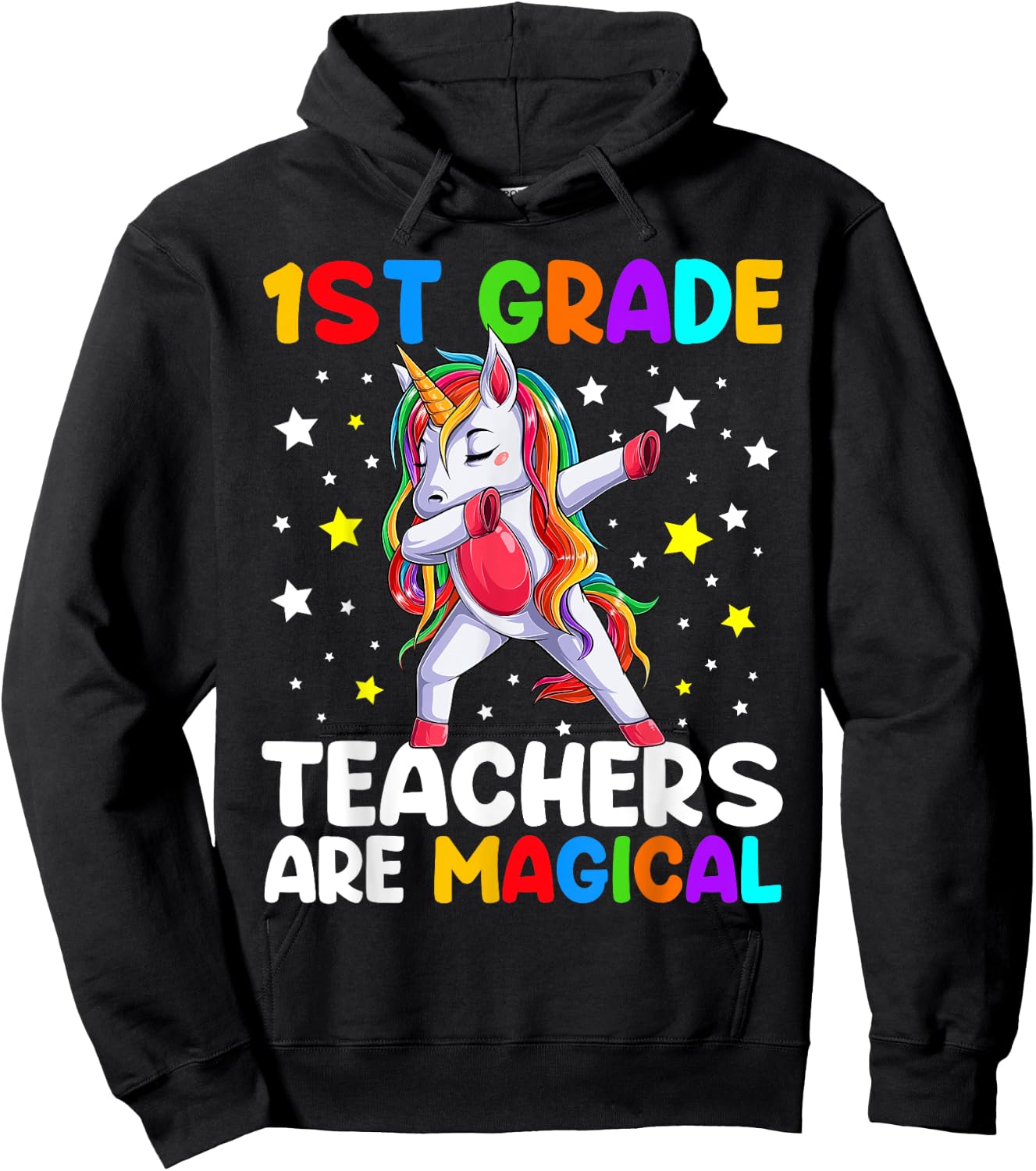 1st Grade Teachers Are Magical Unicorn Back To School Women Kids Hoodie - Hoodie | Black