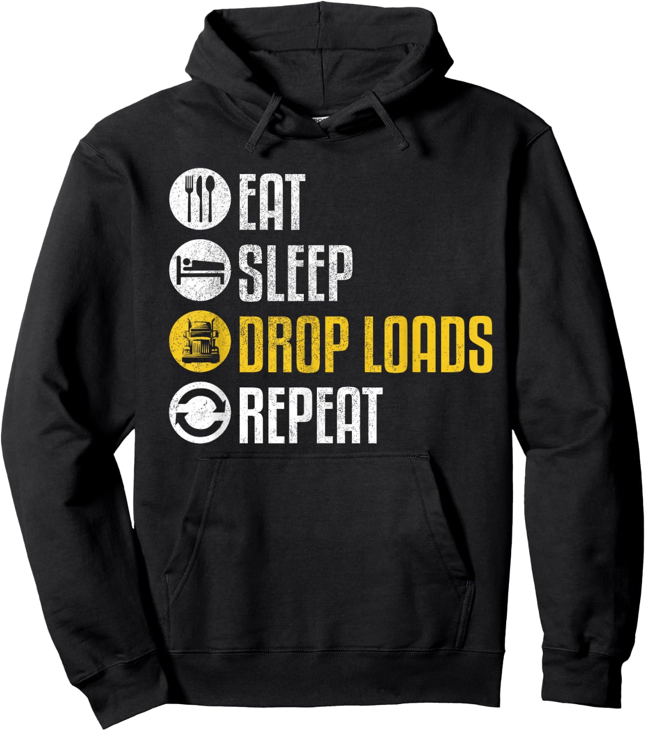 Funny Truck Driver Joke Saying Trucker Gift Hoodie - Hoodie | Black