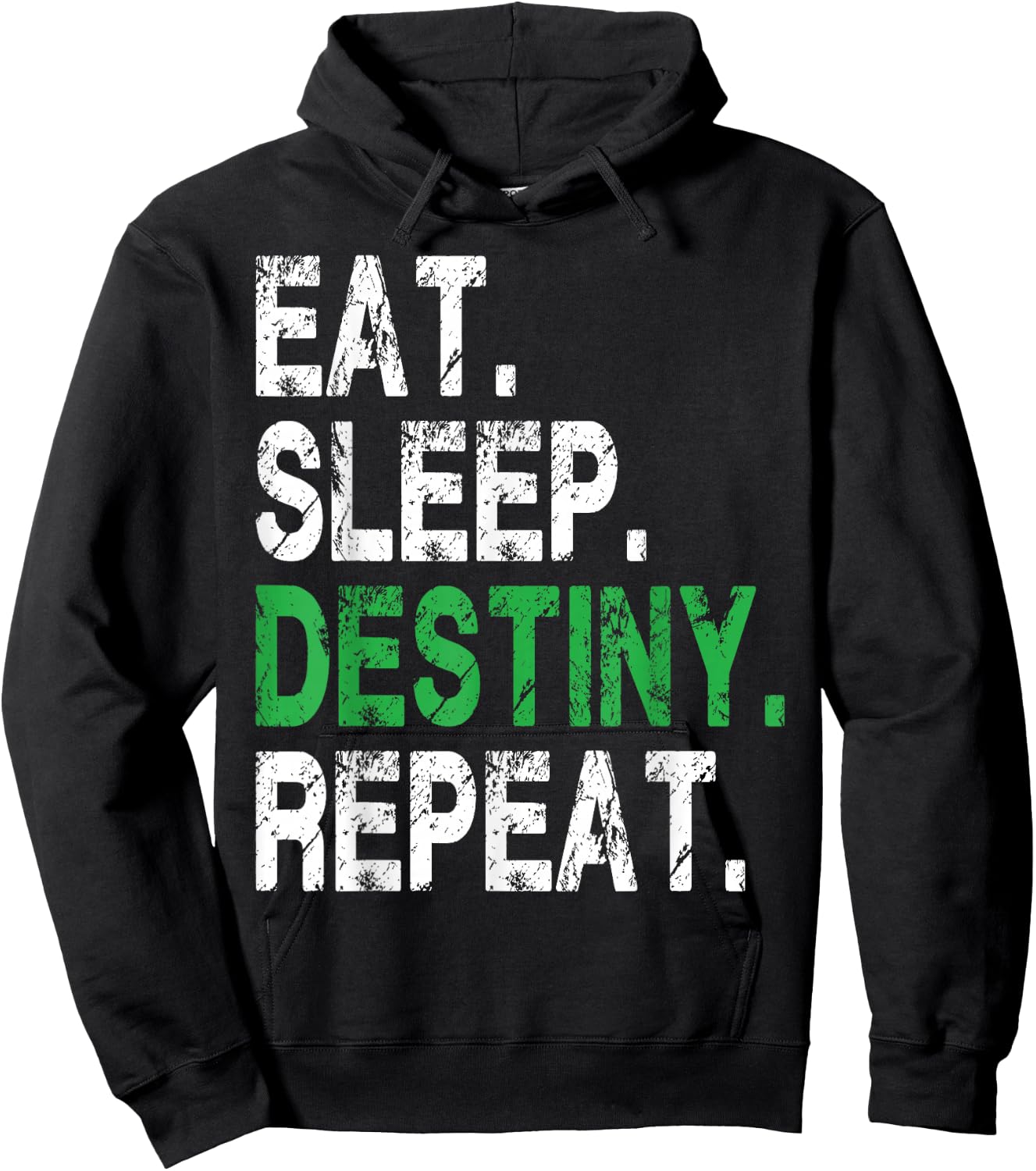 Destiny Eat Sleep Destiny Repeat Short Sleeve Hoodie - Hoodie | Black
