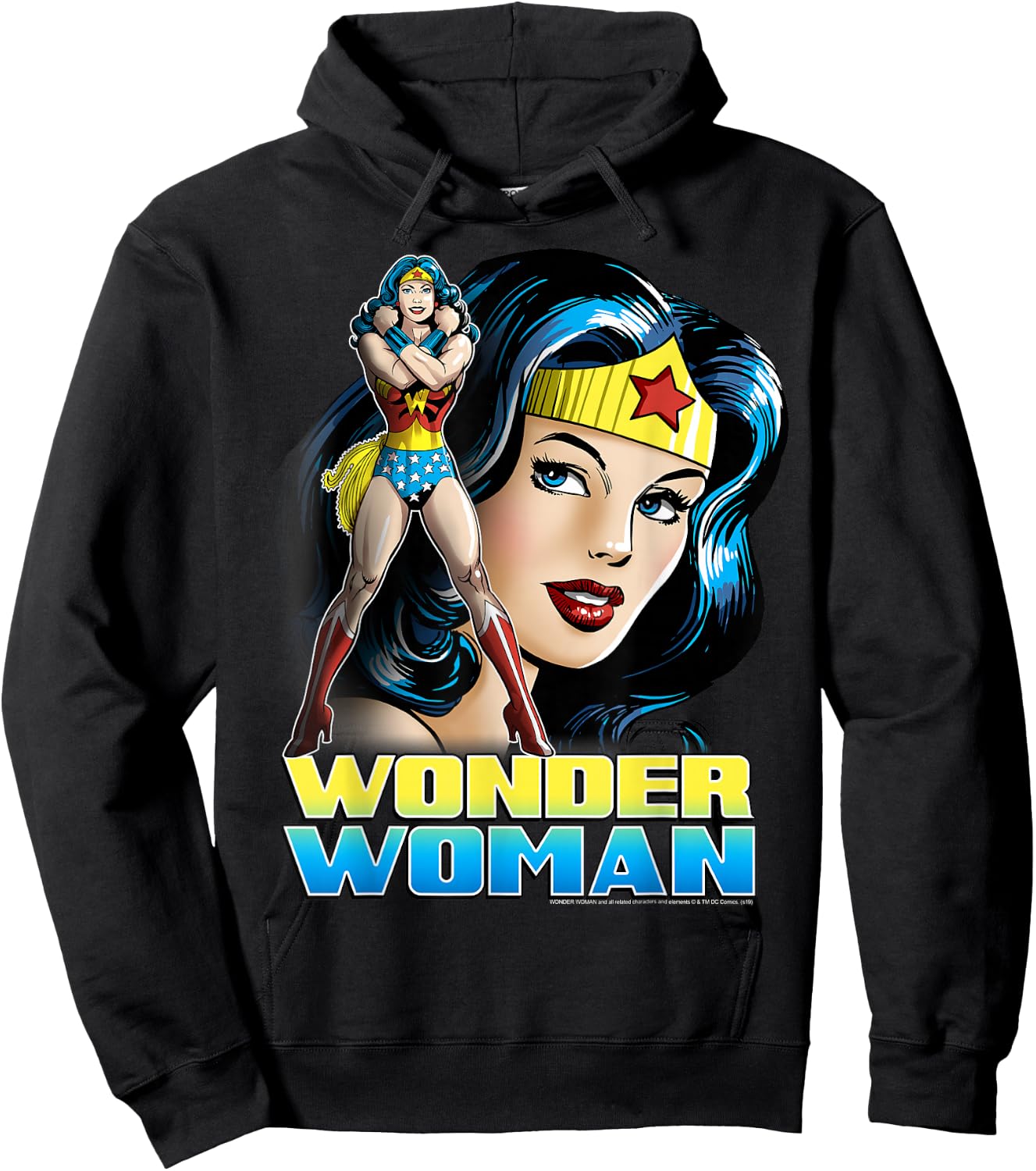 DC Comics Wonder Woman Classic Portrait Hoodie - Hoodie | Black