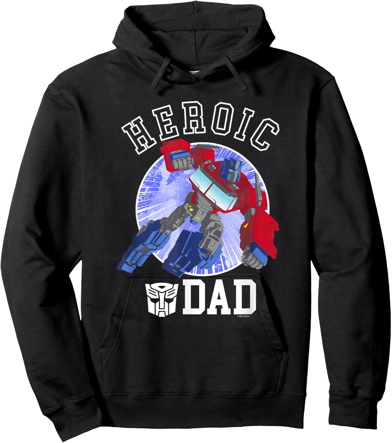 Transformers Father's Day Optimus Prime Heroic Dad Vintage Hoodie - Hoodie | Black
