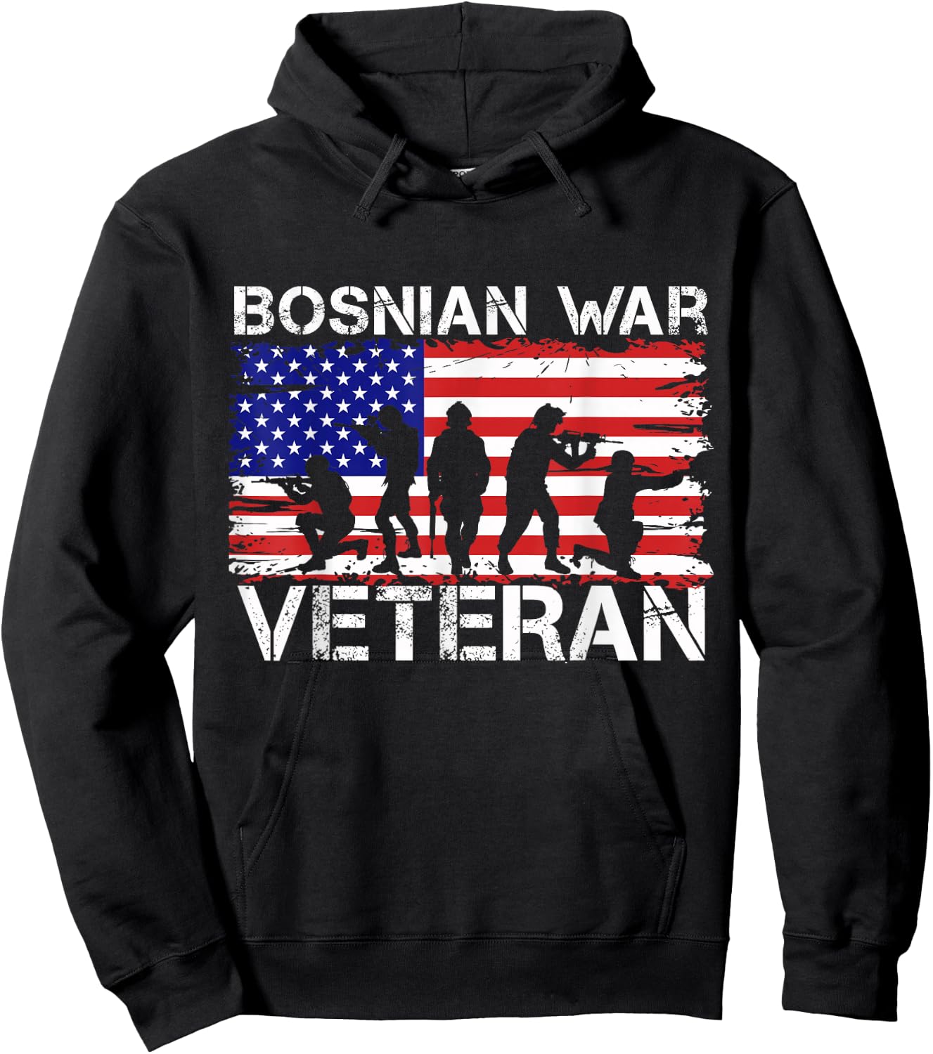 Men Women Bosnian War Veteran Hoodie - Hoodie | Black