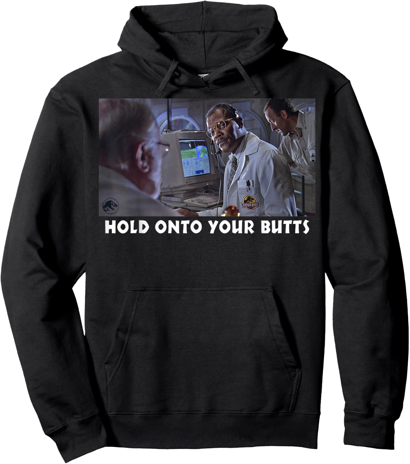 Jurassic Park Hold On To Your Butts Hoodie - Hoodie | Black