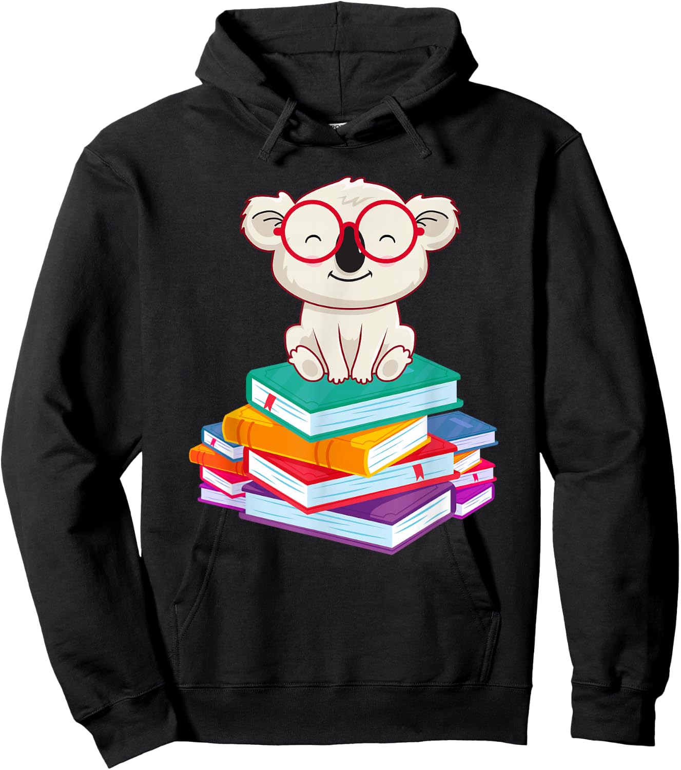 Reading Bookworm Gift Koala Hoodie - Hoodie | Black