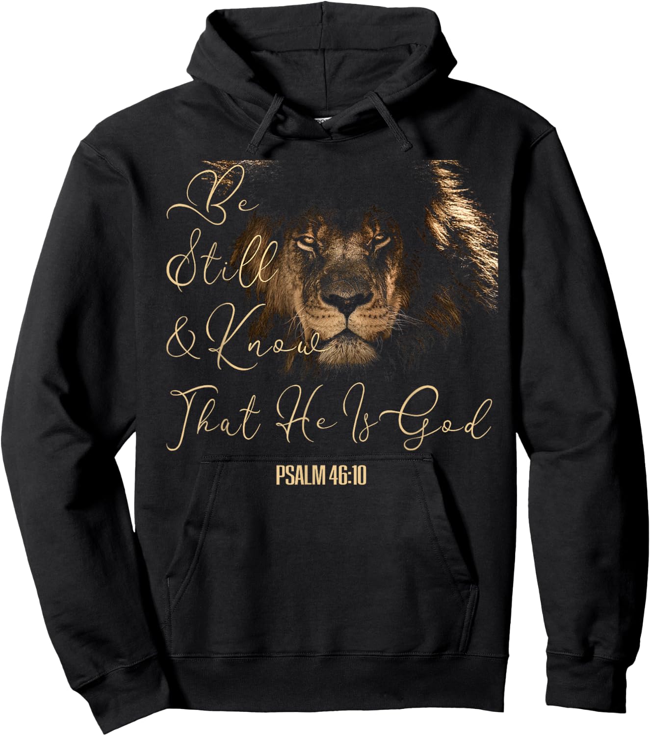 Christian Men Women Scripture Be Still & Know That I Am God Hoodie - Hoodie | Black