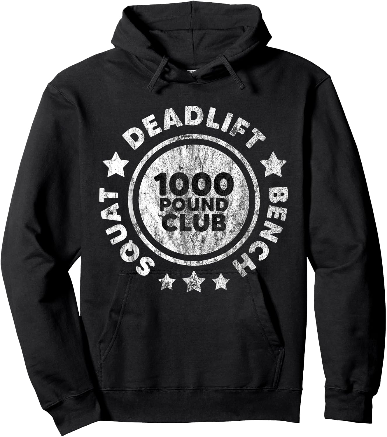 Squat Bench Deadlift 1000 lb Club Deadlifting Gym Workout Hoodie - Hoodie | Black