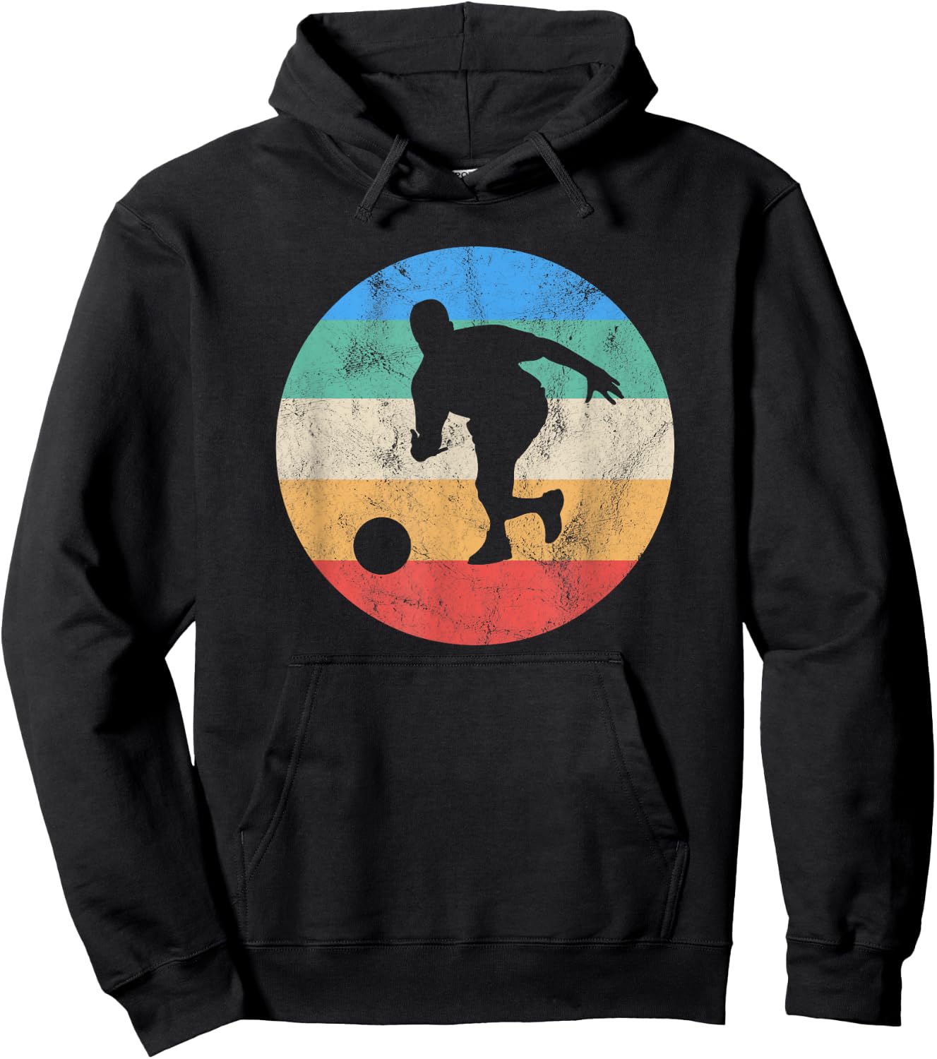Retro Vintage Distressed Bowling Gift Or Boys Hoodie - Hoodie | Black