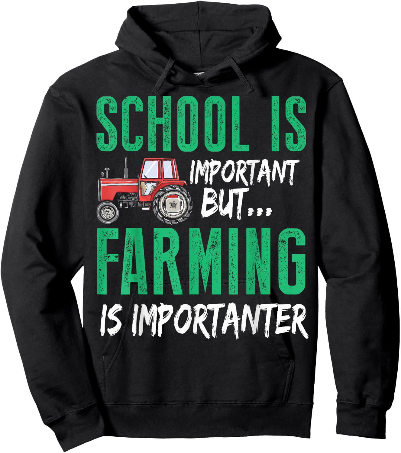 School Is Important But Farming Is Importanter Design Hoodie - Hoodie | Black