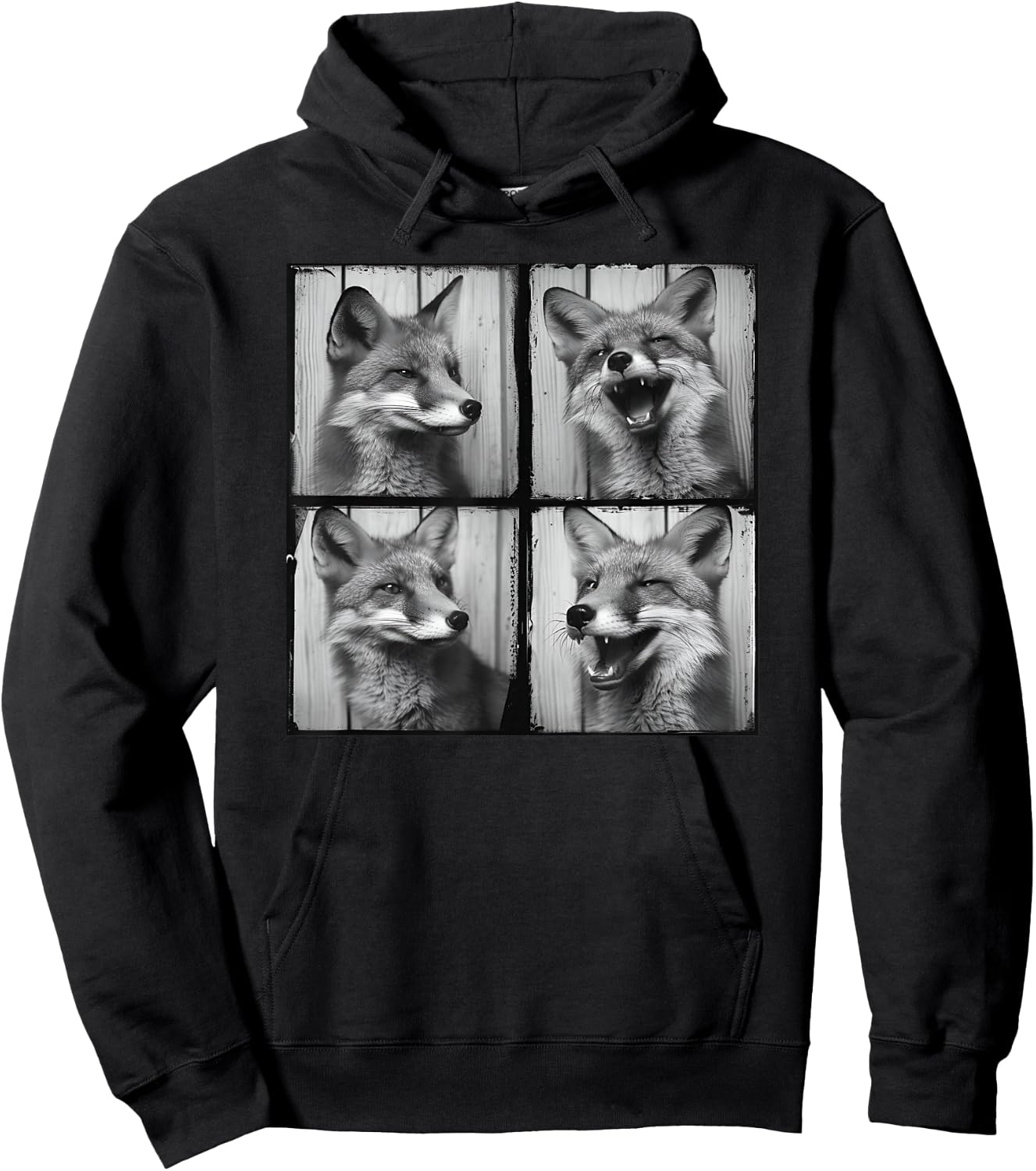 Funny Animal Fox Face Smiling Love True Foxes Pet Fox Hoodie - Hoodie | Black