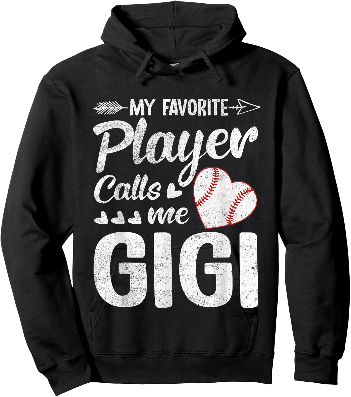 Gigi Baseball My Favorite Player Calls Me Gigi Hoodie - Hoodie | Black