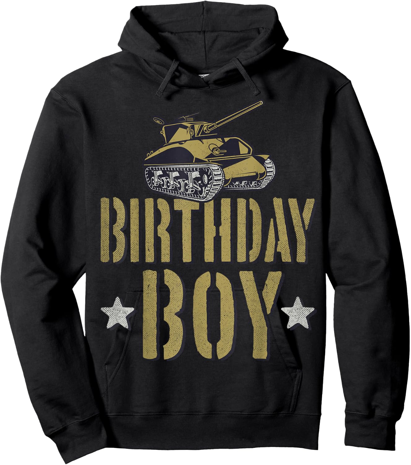 Army Party Birthday Boy Shirt Military Tank Boys Camo Hoodie - Hoodie | Black