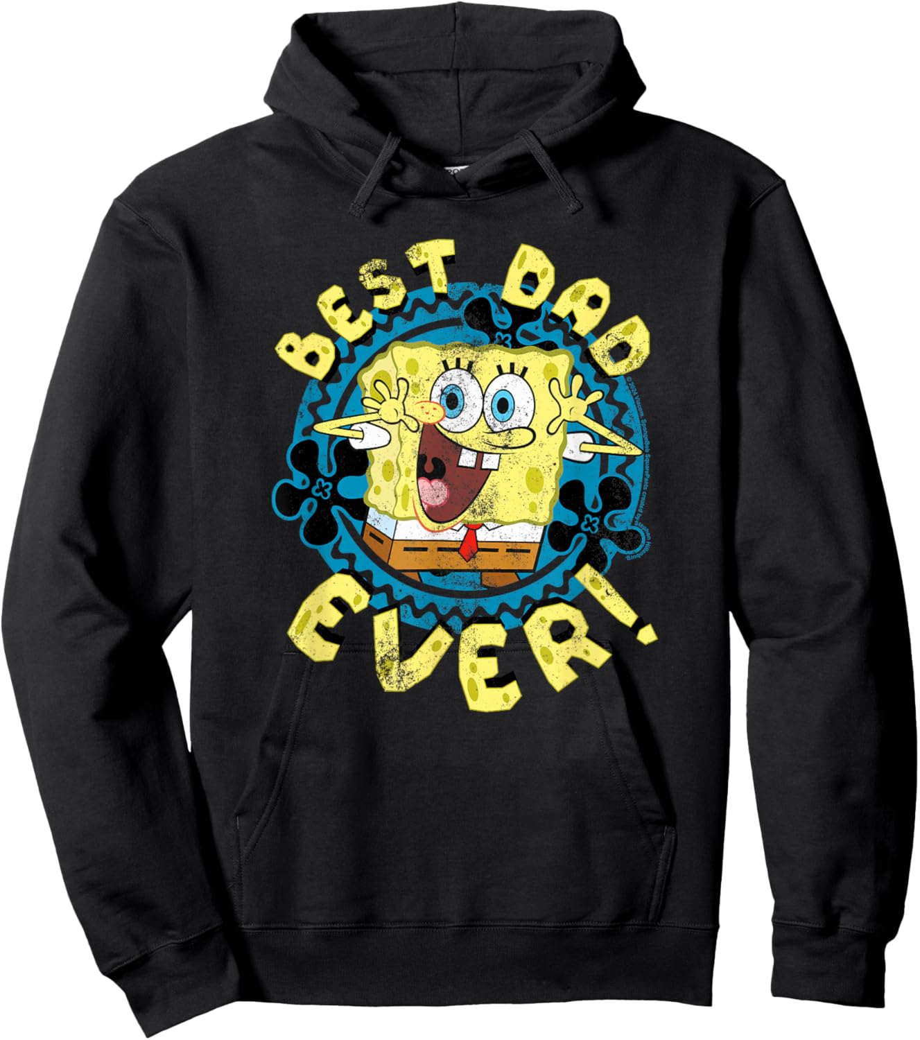 Spongebob Squarepants Father's Day Best Dad Ever Hoodie - Hoodie | Black