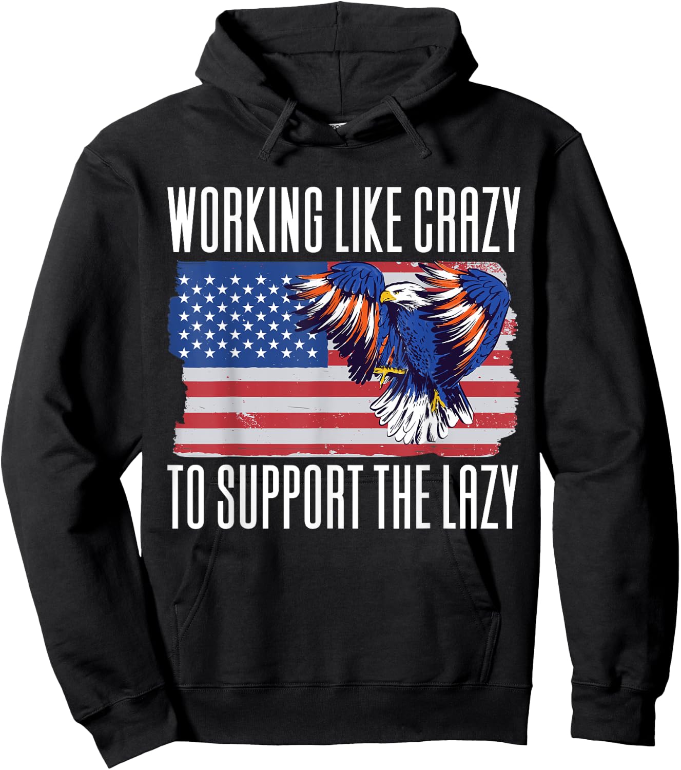 Working Like Crazy To Support The Lazy Hoodie - Hoodie | Black
