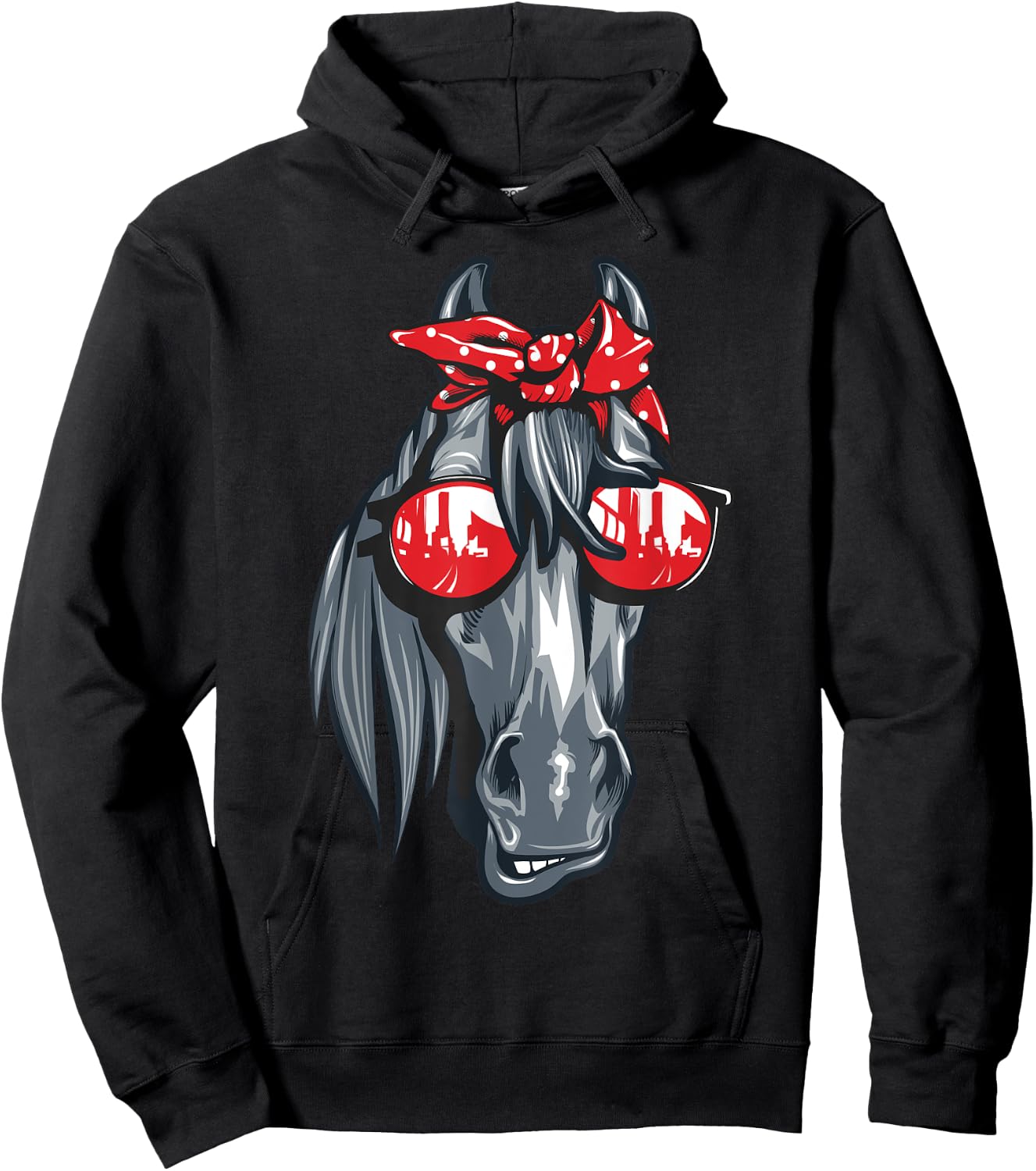 Horse Lover Shirt Women Girls Farmer Horse Equestrian Hoodie - Hoodie | Black