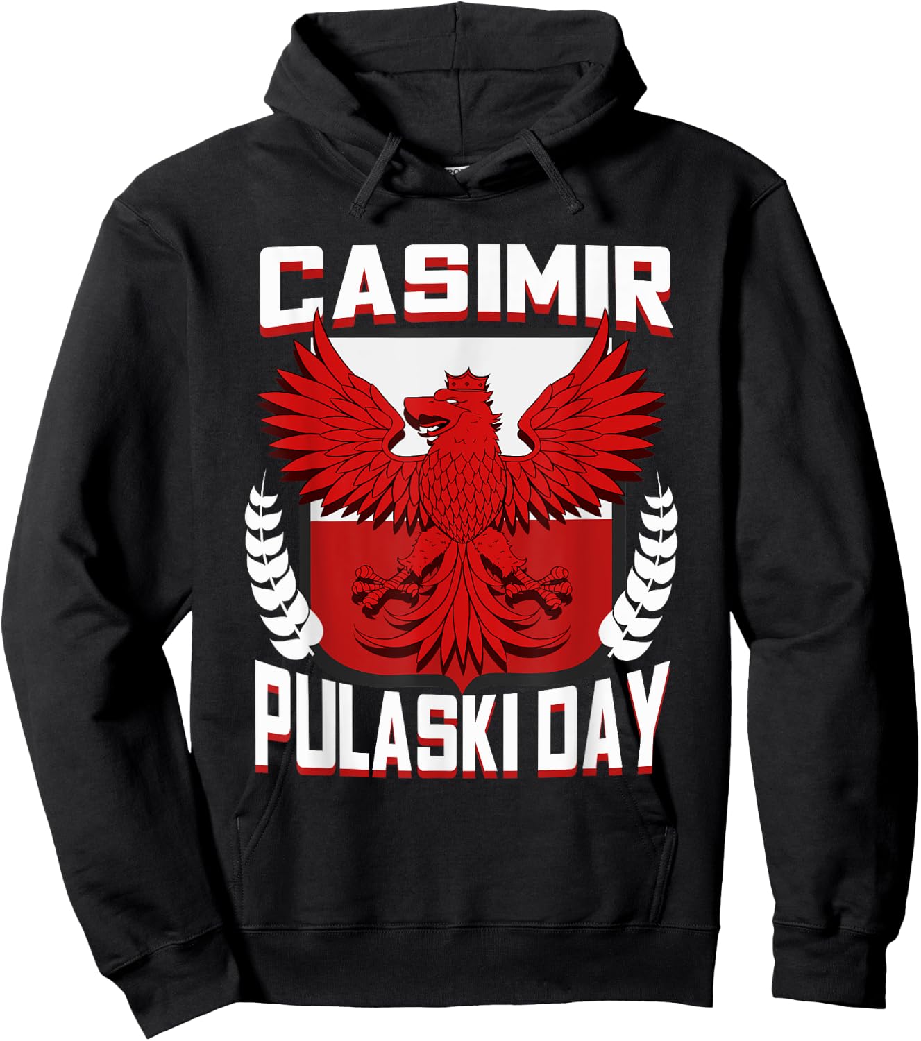 Casimir Pulaski Day Polish Eagle Gift Hoodie - Hoodie | Black