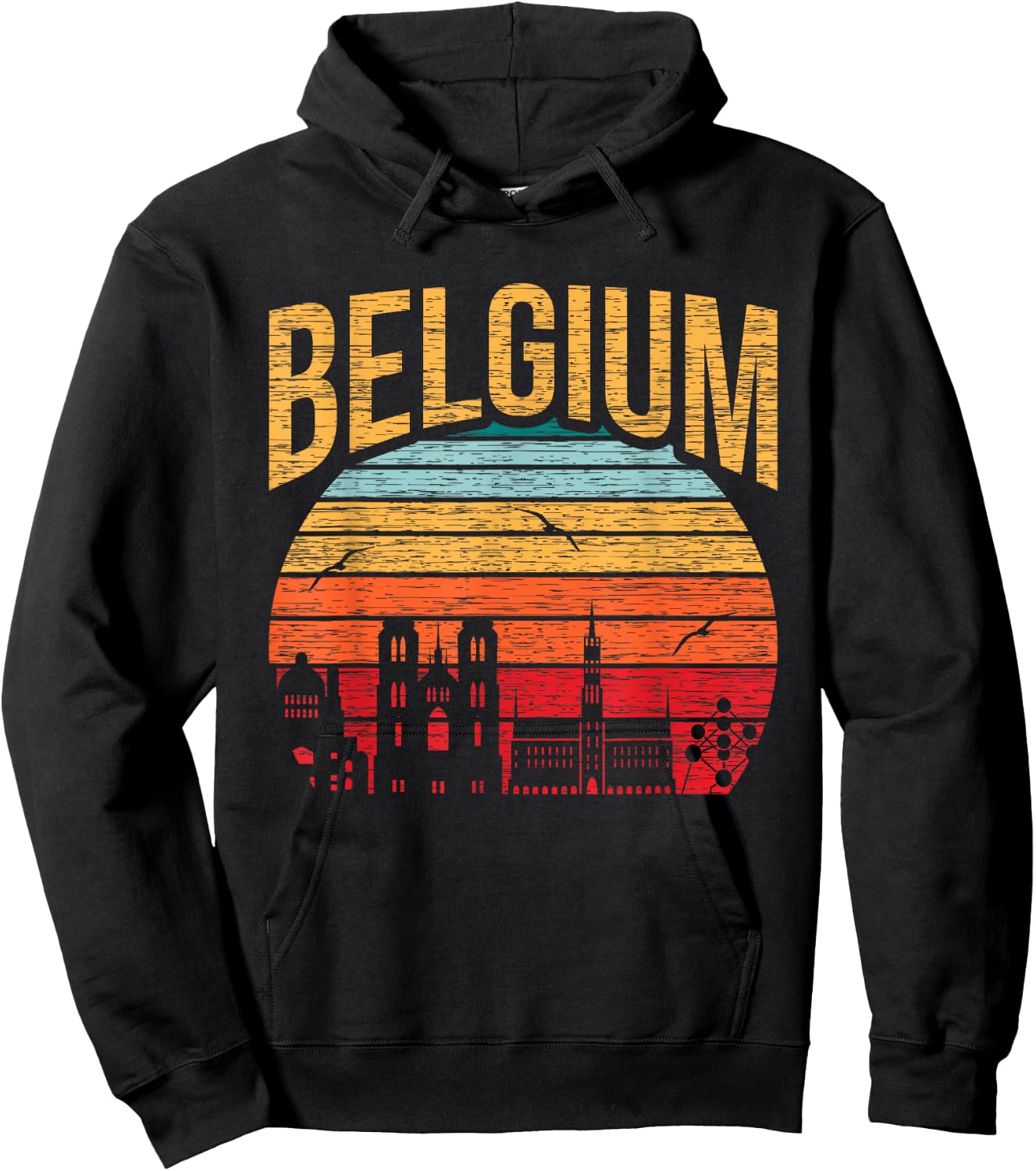 Funny Belgium Flag Shirt Roots From Usa Belgium Hoodie - Hoodie | Black