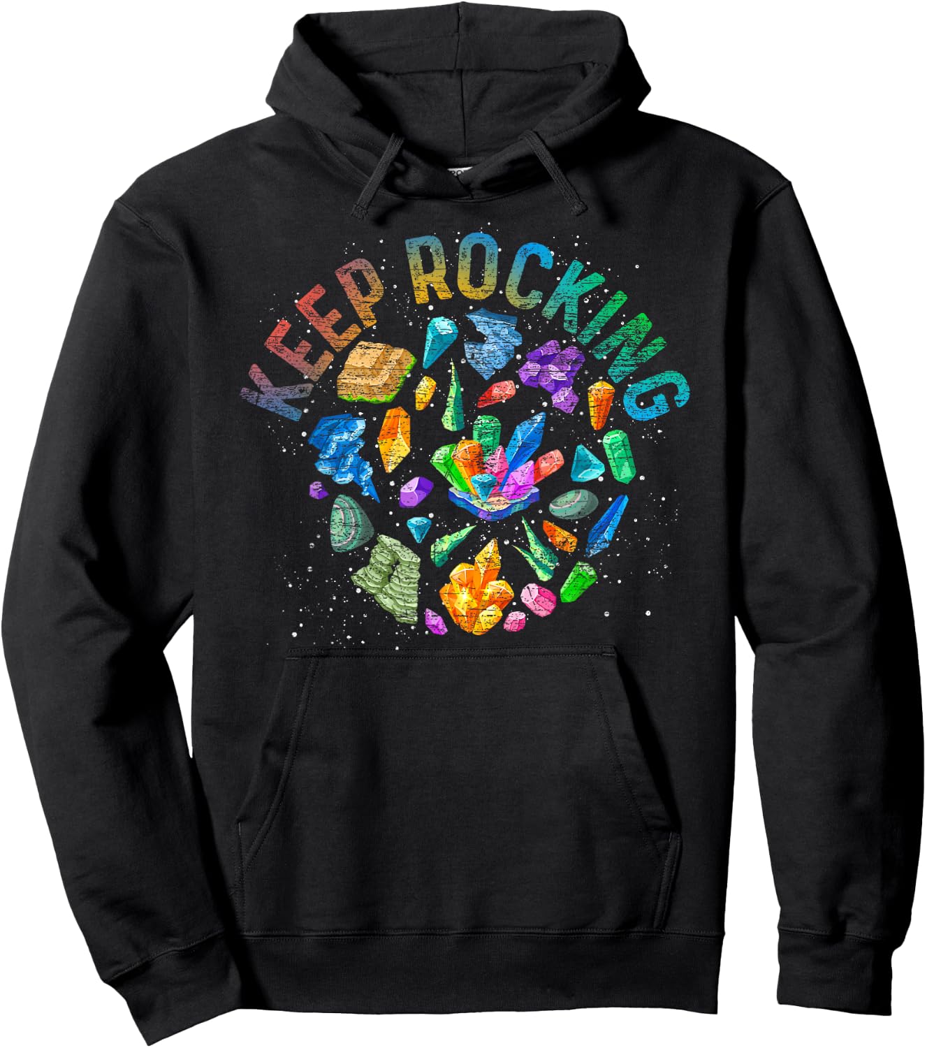 Colorful Rock Collector Earth Scientist Gift Funny Geology Small Hoodie - Hoodie | Black