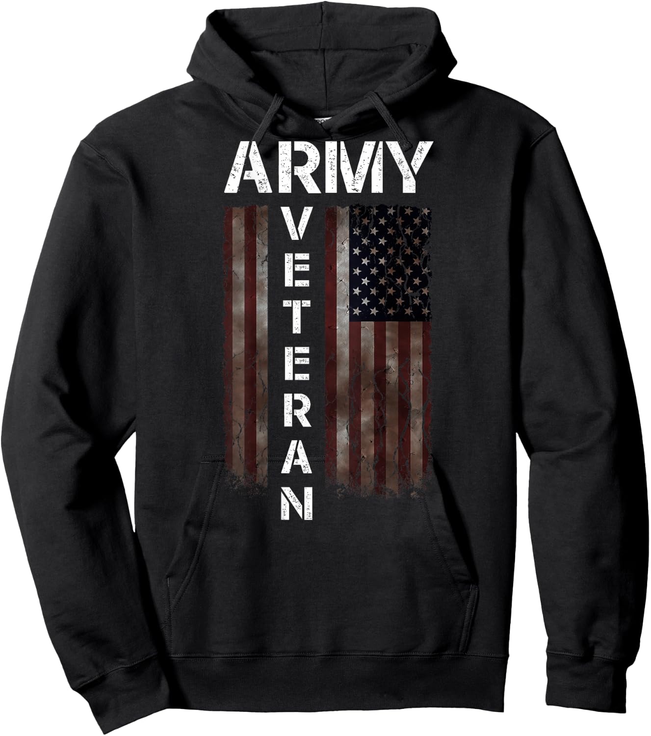 Cool American (USA) Flag - Proud Us Army Veteran Gift Hoodie - Hoodie | Black