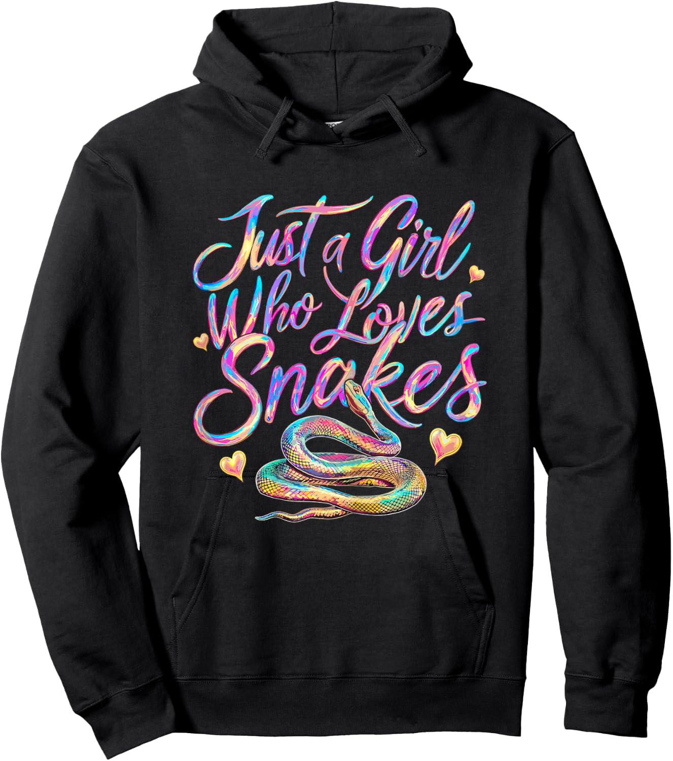 Snake Just A Girl Who Loves Snakes Hoodie - Hoodie | Black