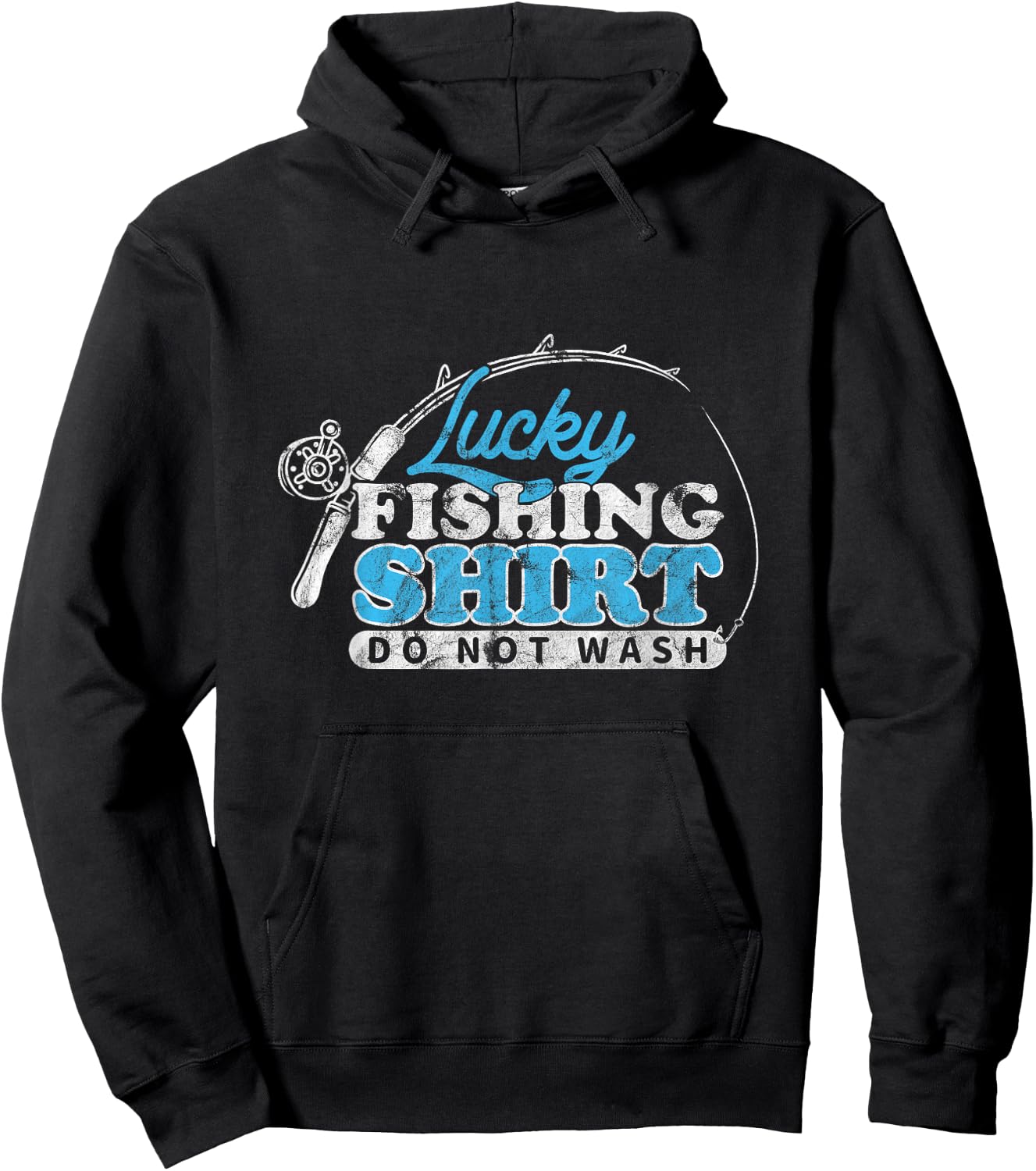 Lucky Fishing Fisherman Fishing Lucky Fishing Hoodie - Hoodie | Black