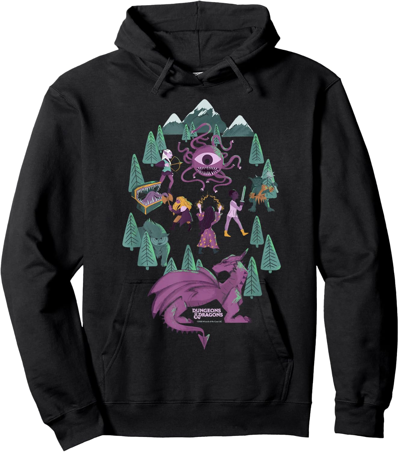 Dungeons & Dragons Forest Crew Hoodie - Hoodie | Black